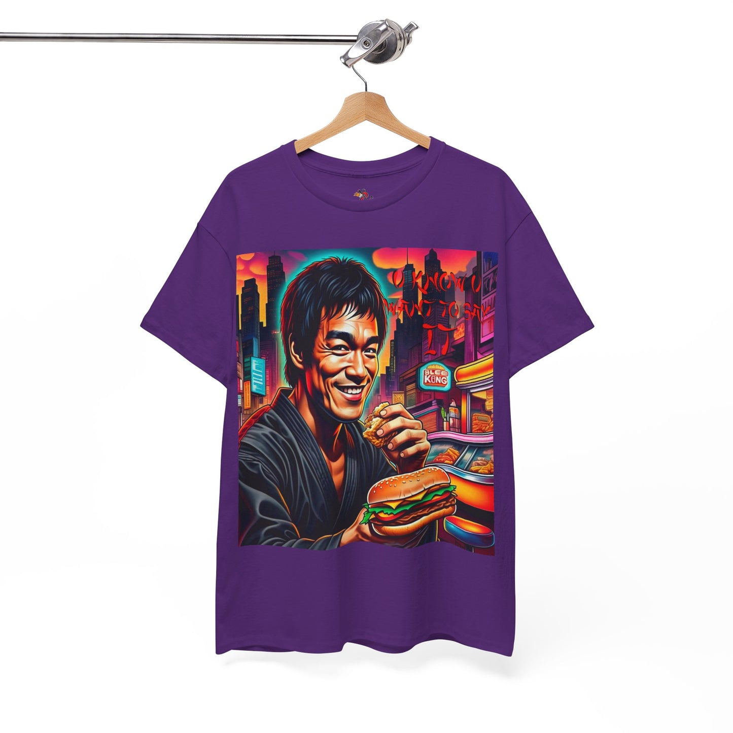 Retro Foodie Unisex Tee - Vibrant impersanation Art, Casual Wear, Gift for Food Lovers, Comic Con Fashion, funny king of Kung fu Tee