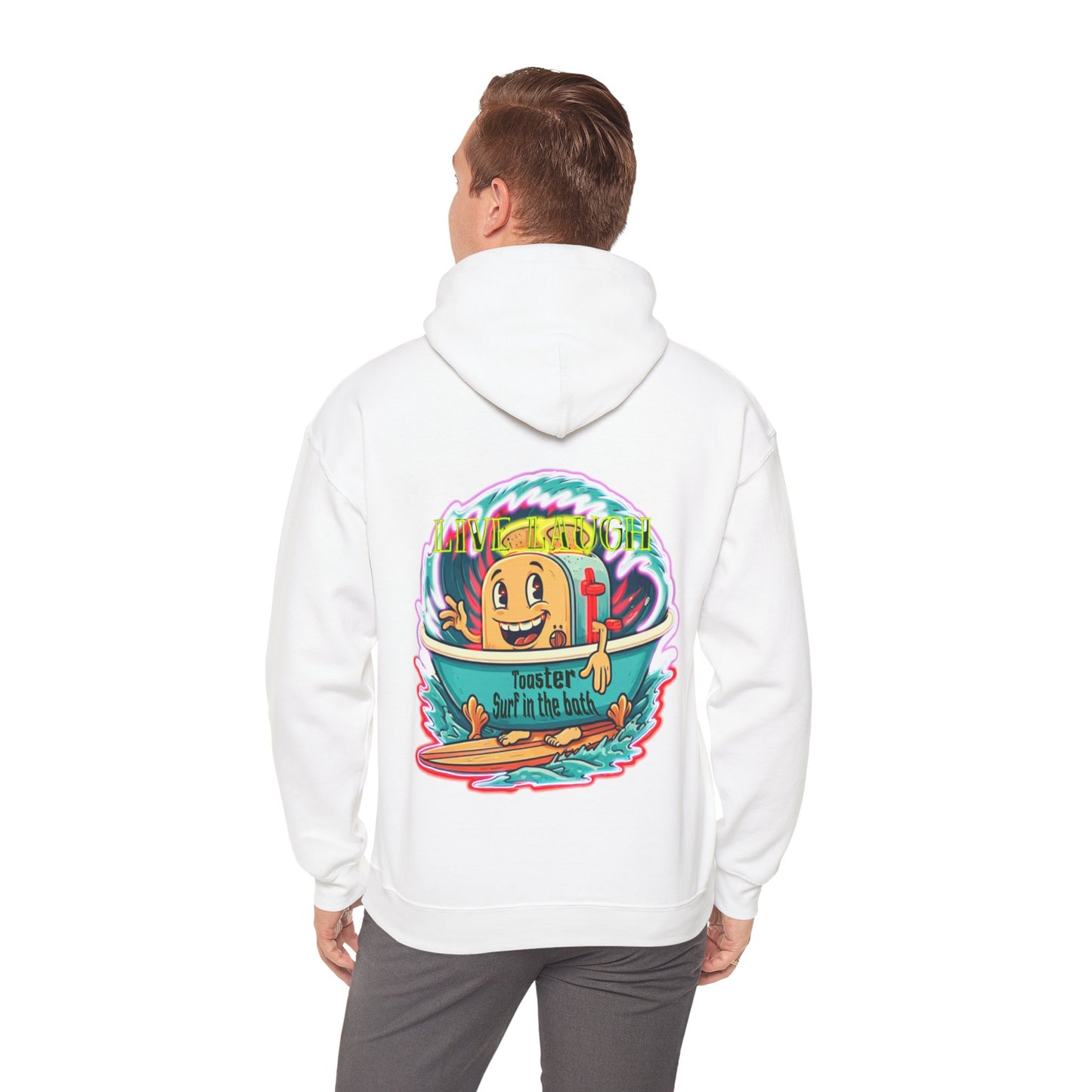 Premium hooded sweatshirt - Funny live laugh Toaster Surf in a bath