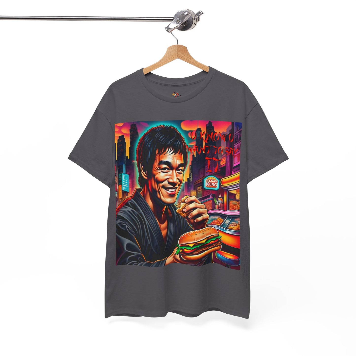 Retro Foodie Unisex Tee - Vibrant impersanation Art, Casual Wear, Gift for Food Lovers, Comic Con Fashion, funny king of Kung fu Tee