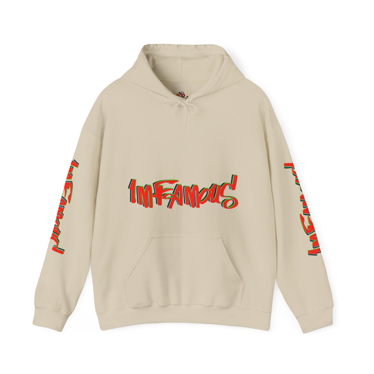 带有 Imfamous 品牌徽标的连帽运动衫