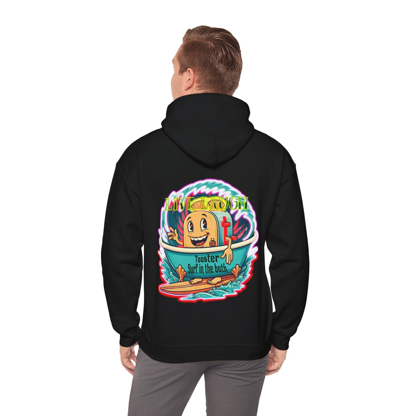 Premium hooded sweatshirt - Funny live laugh Toaster Surf in a bath