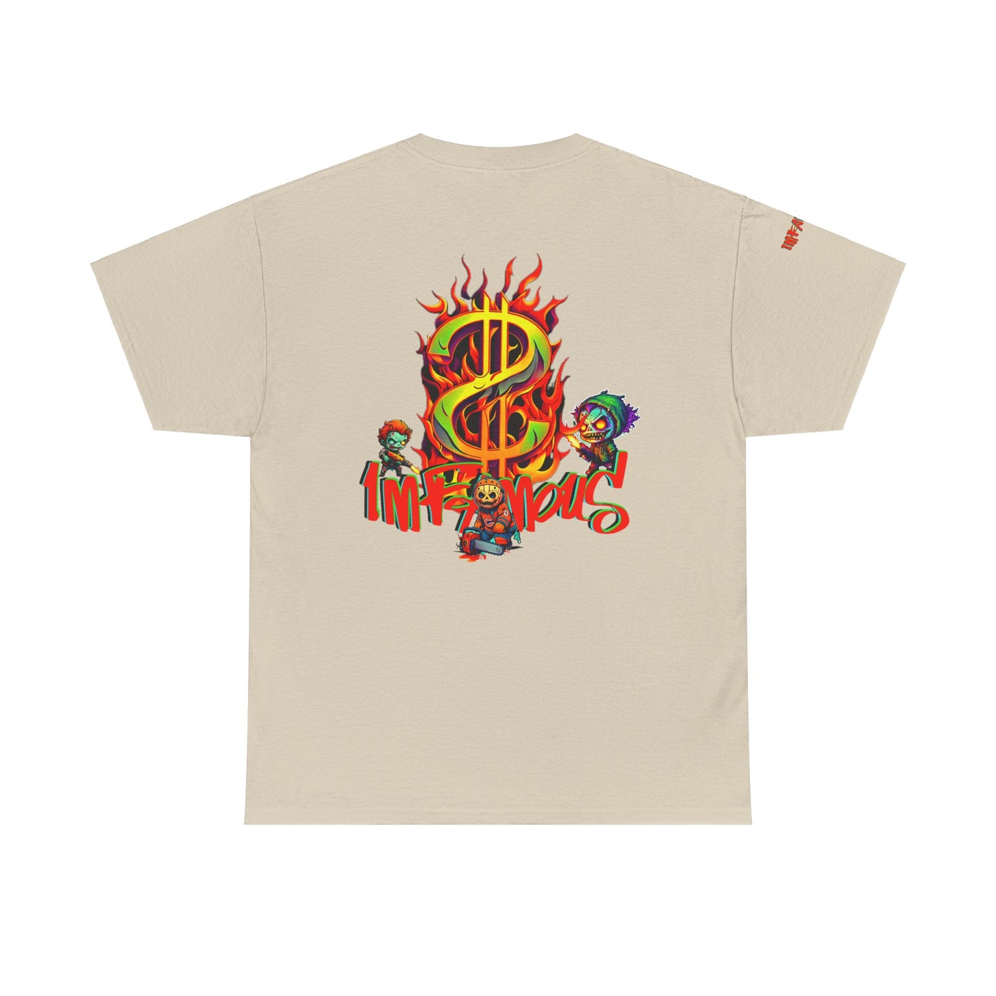 Premium graphic T-shirt - Imfamous halloween logo Design
