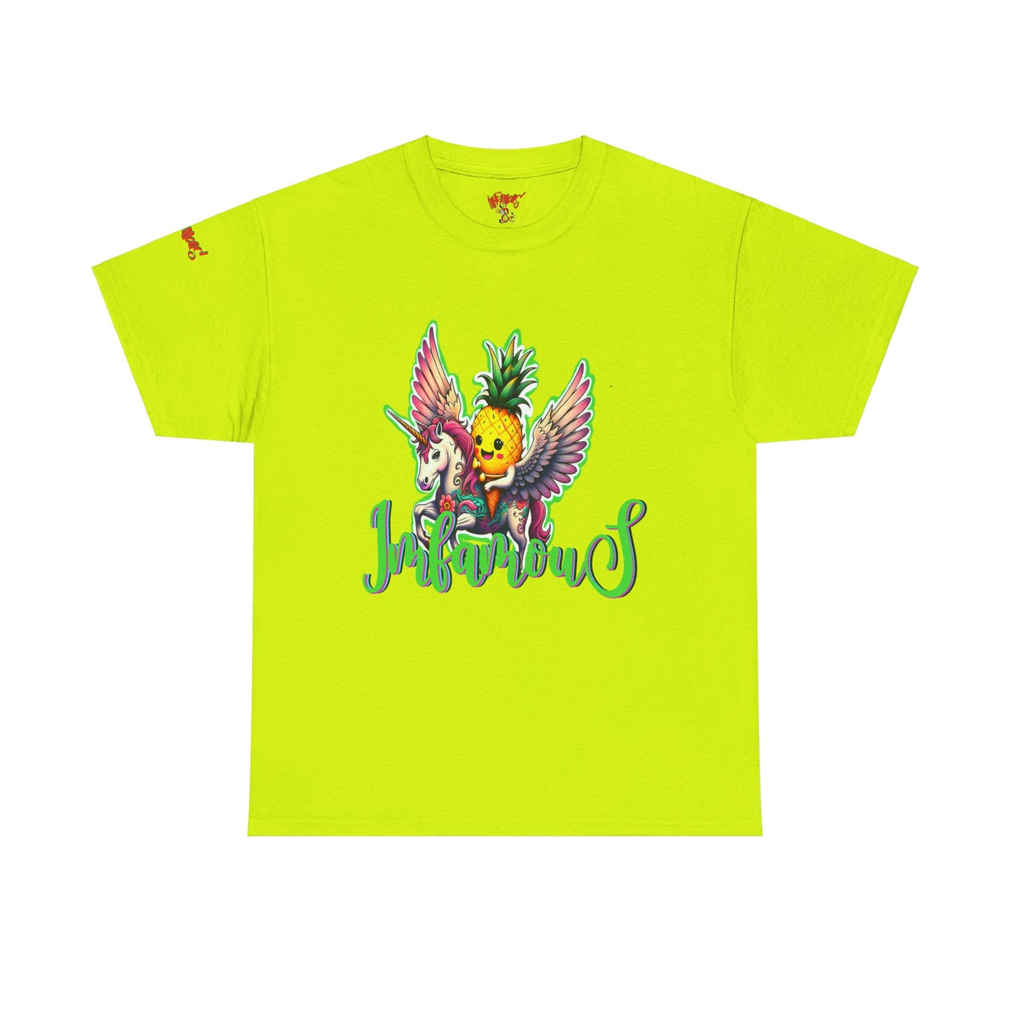 Graphic Tee Unipineapple Flying on Unicorn Heavy Cotton T-shirt
