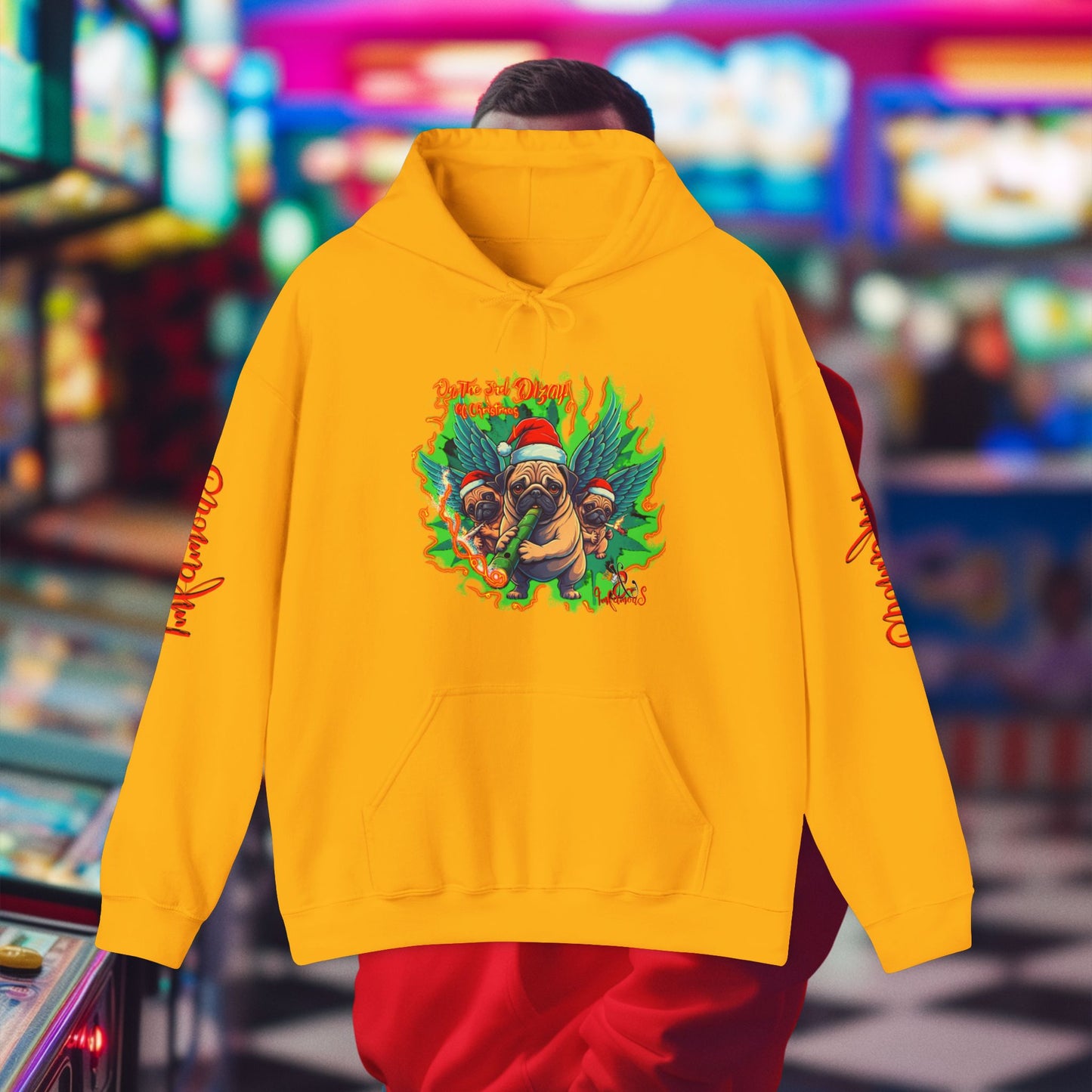Premium hooded sweatshirt- Imfamous Pug Life