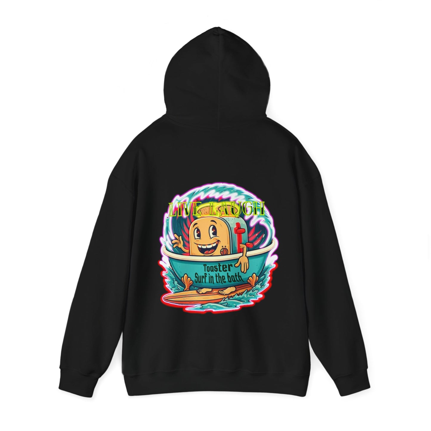 Premium hooded sweatshirt - Funny live laugh Toaster Surf in a bath