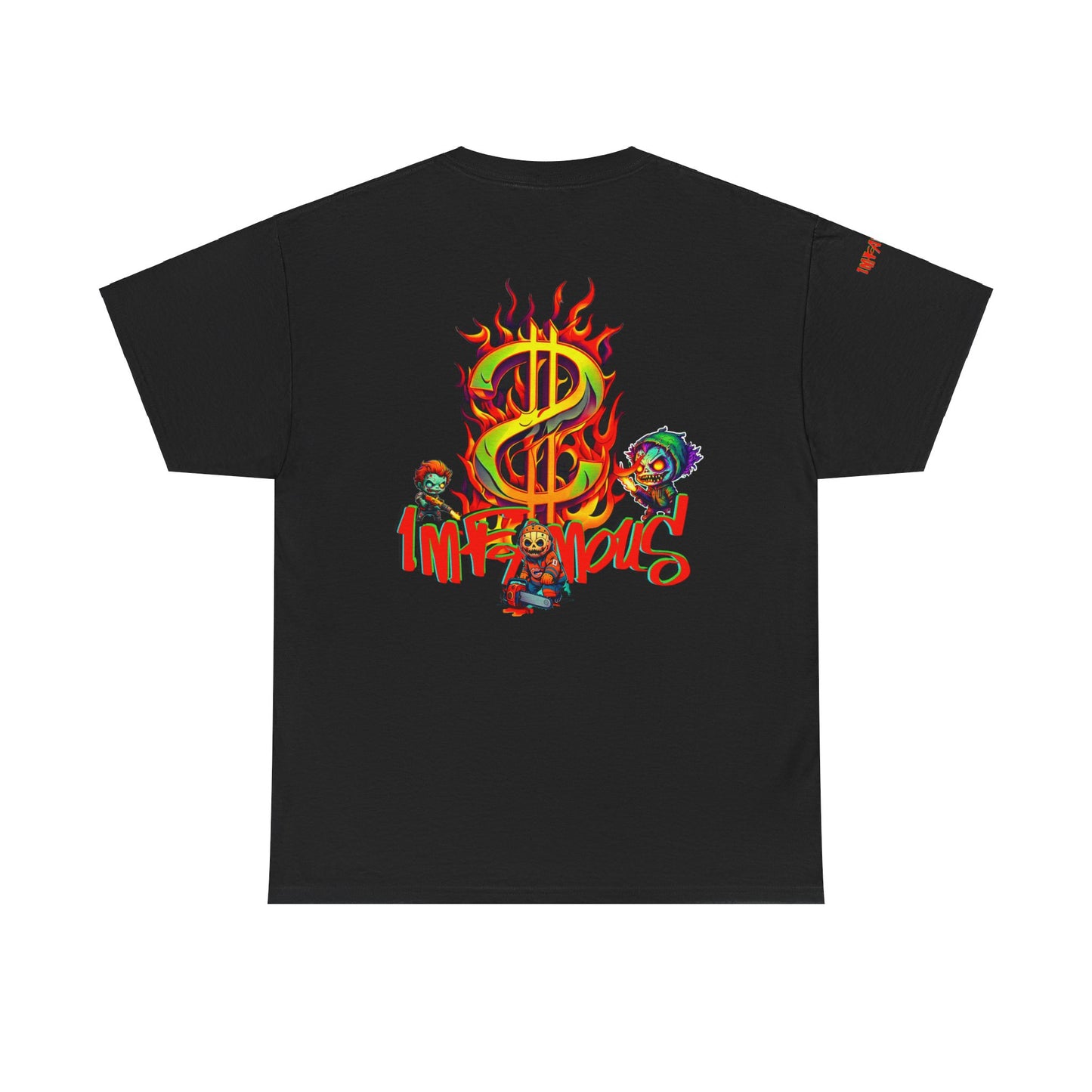 Premium graphic T-shirt - Imfamous halloween logo Design