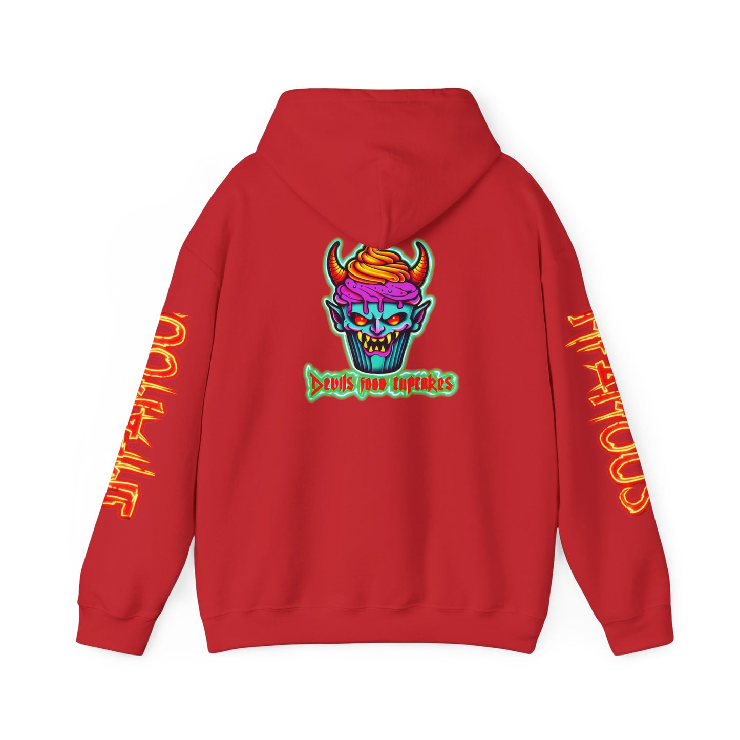 Premium Hooded Sweatshirt Devils Food Cupcake Design #5