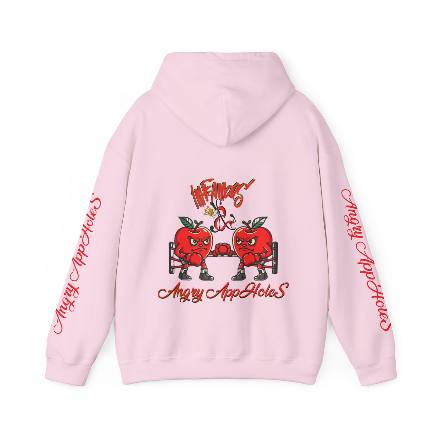 Premium hooded sweatshirt; Imfamous Angry Appholes #2