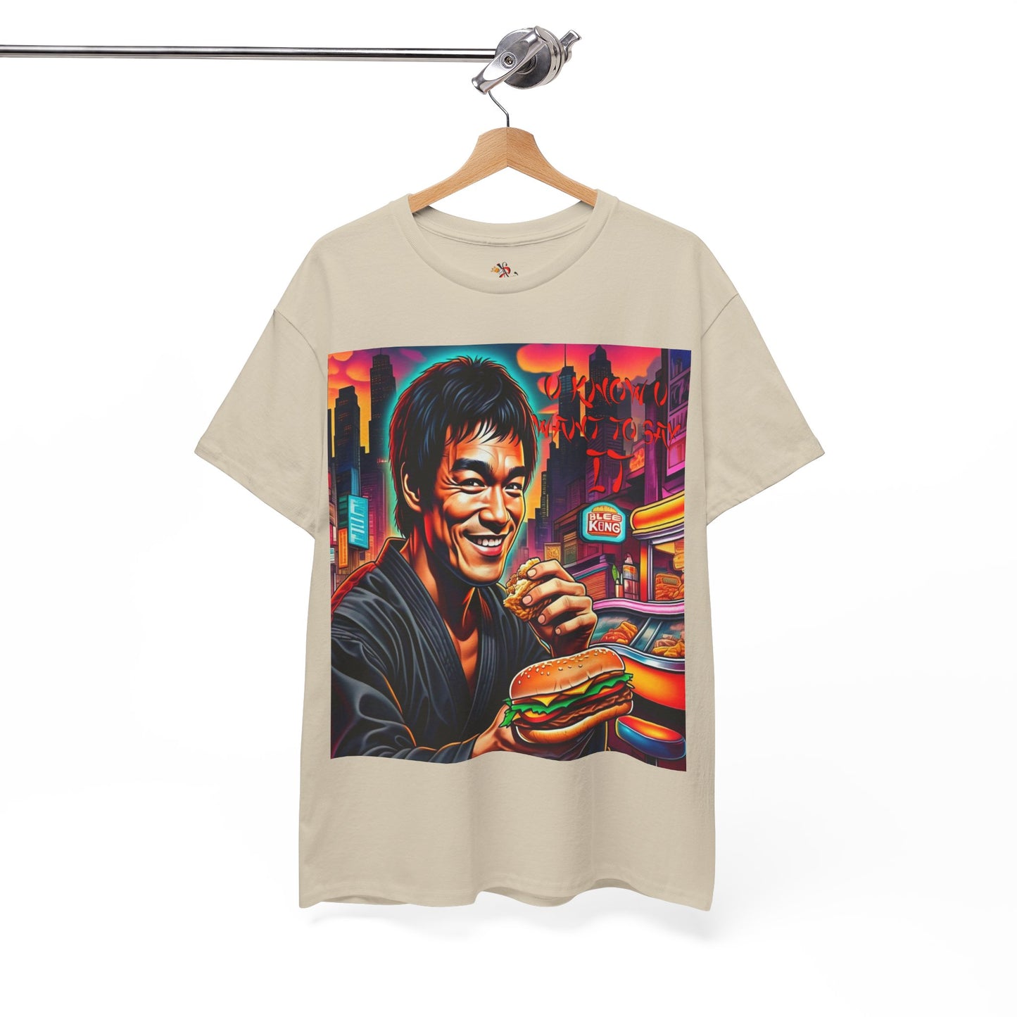 Retro Foodie Unisex Tee - Vibrant impersanation Art, Casual Wear, Gift for Food Lovers, Comic Con Fashion, funny king of Kung fu Tee