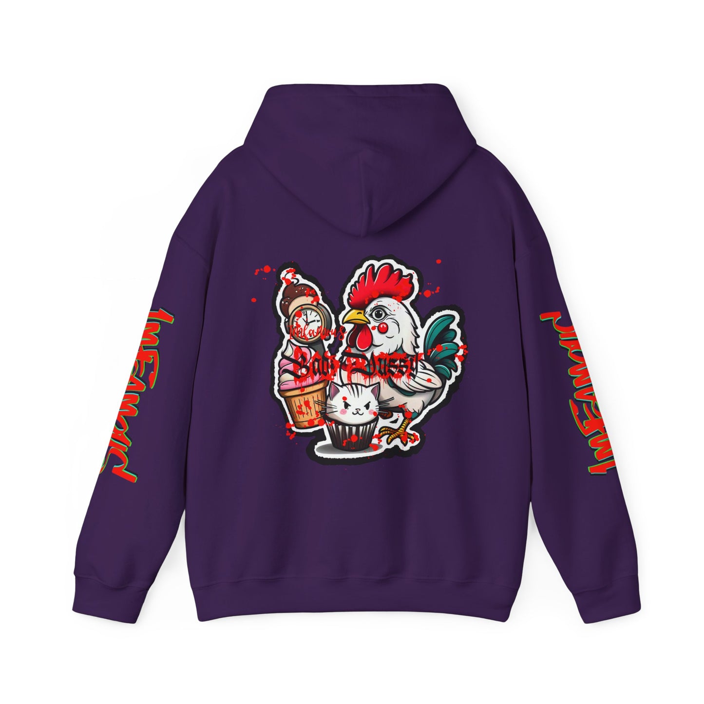 Sudadera con capucha con el famoso diseño de Bad Pussy Cat - Unisex