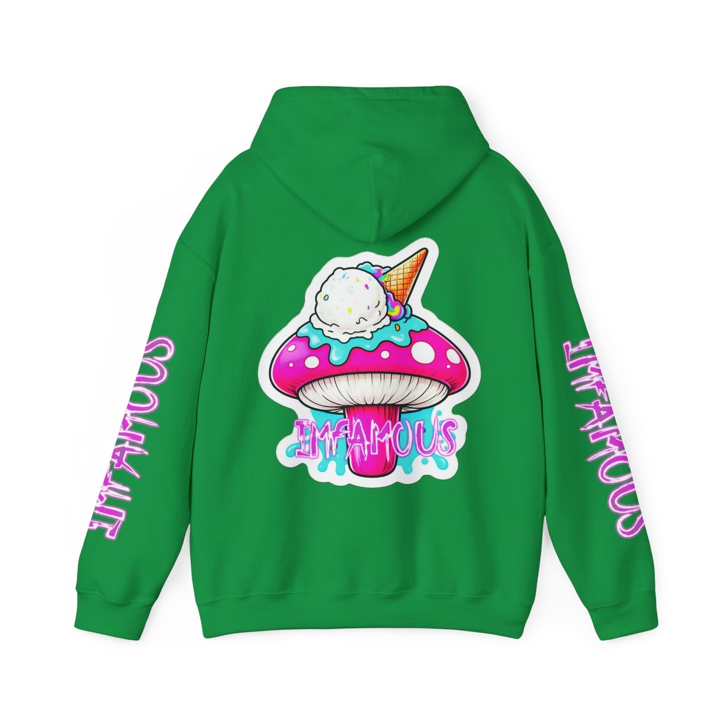 Premium Hooded Sweatshirt - Imfamous Ice Cream Psychedelic Mushroom Tip Design
