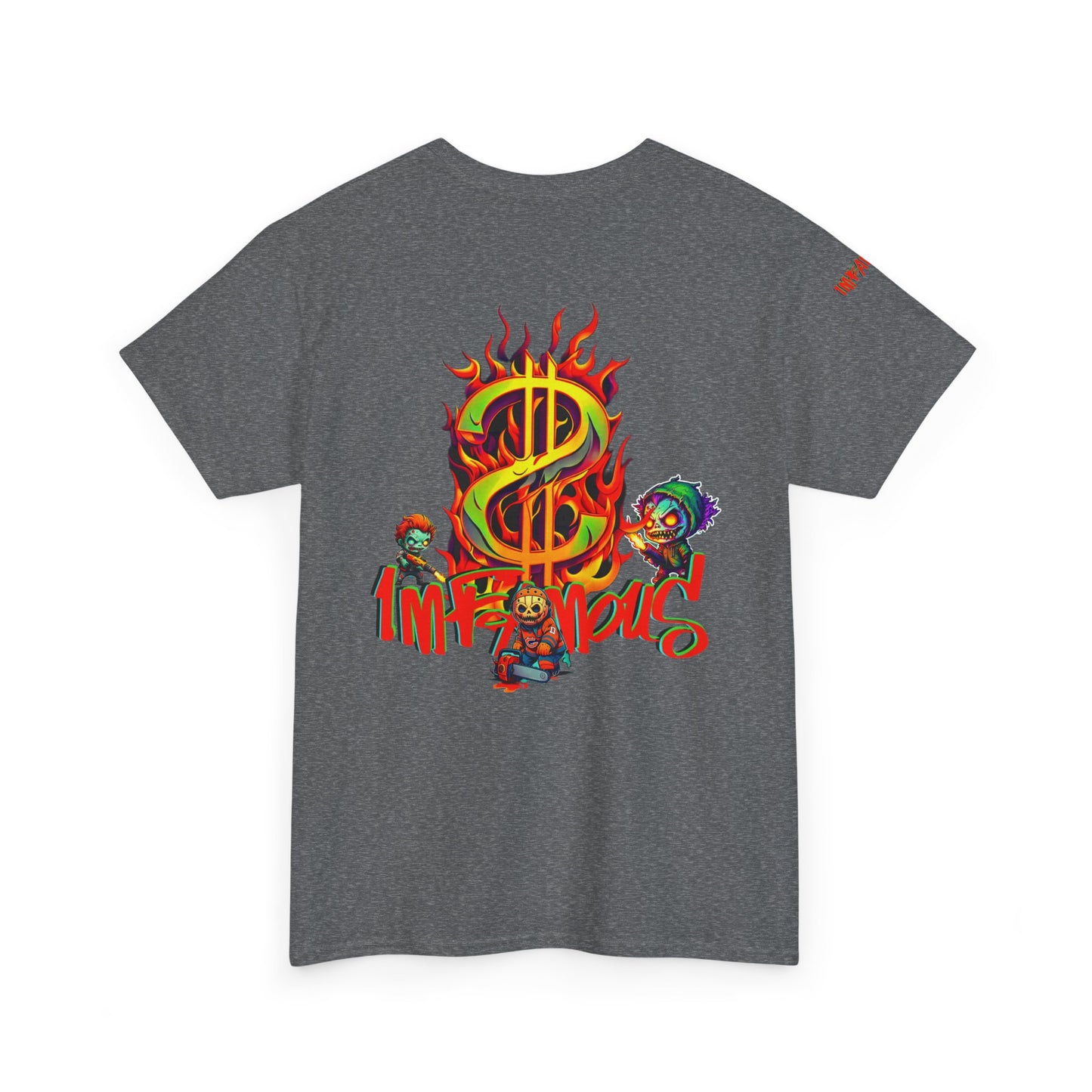 Premium graphic T-shirt - Imfamous halloween logo Design