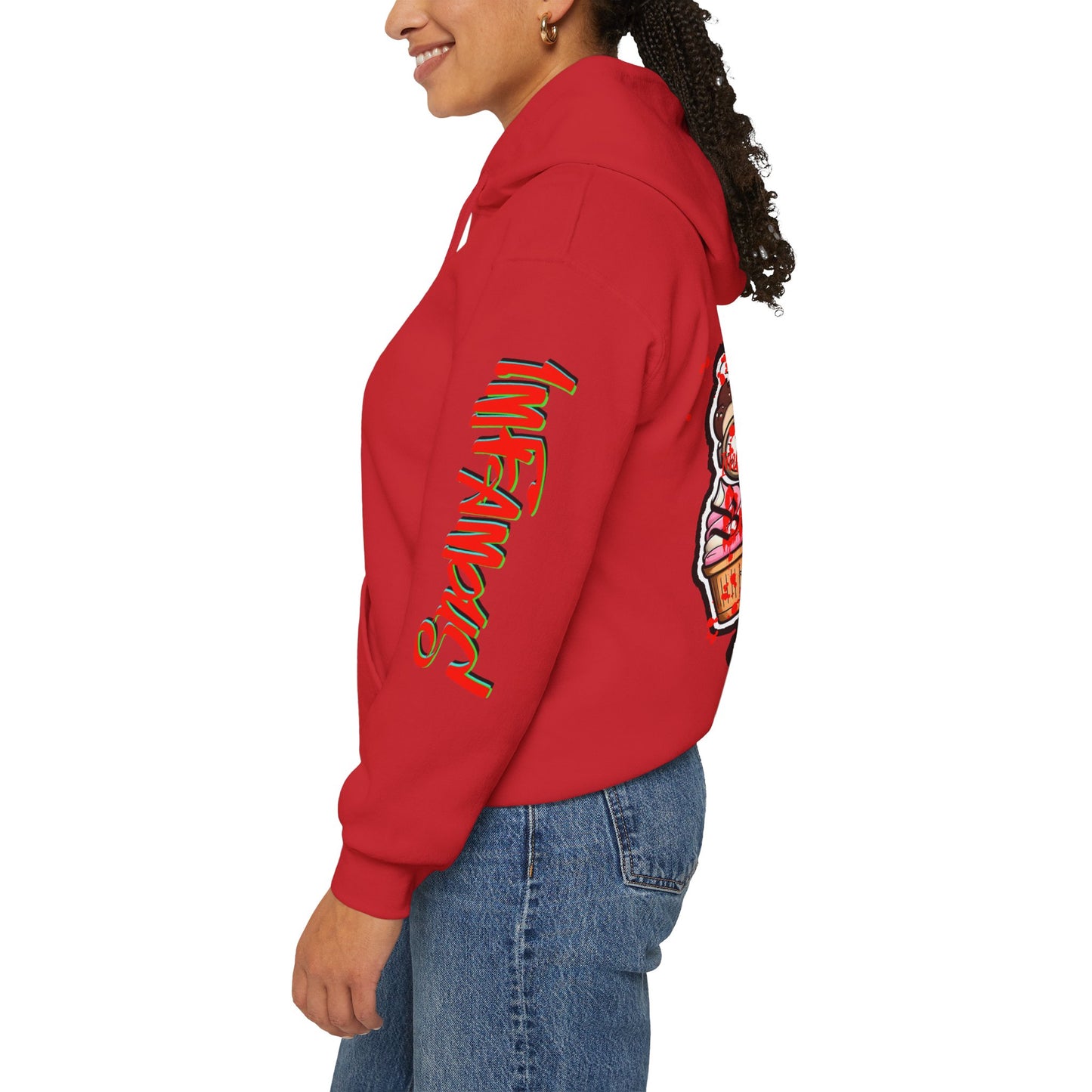 Sudadera con capucha con el famoso diseño de Bad Pussy Cat - Unisex