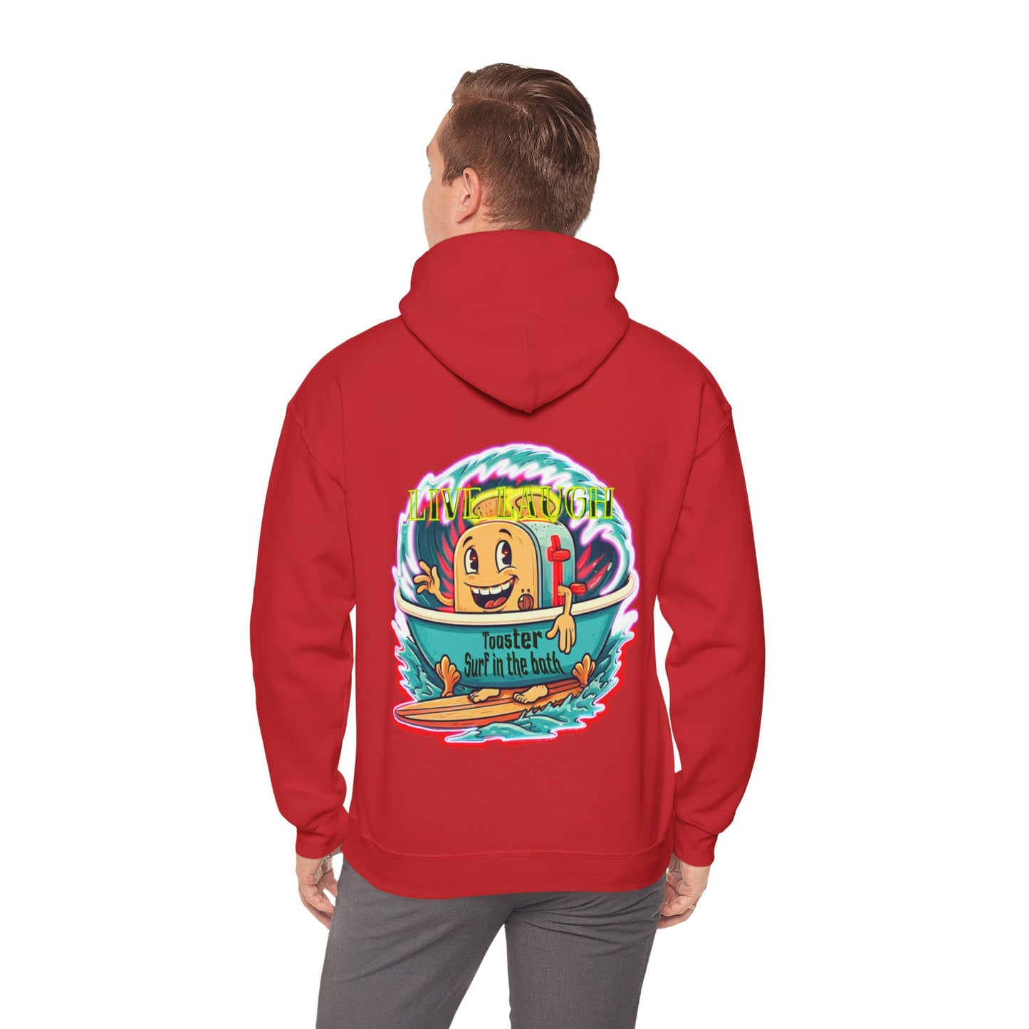 Premium hooded sweatshirt - Funny live laugh Toaster Surf in a bath