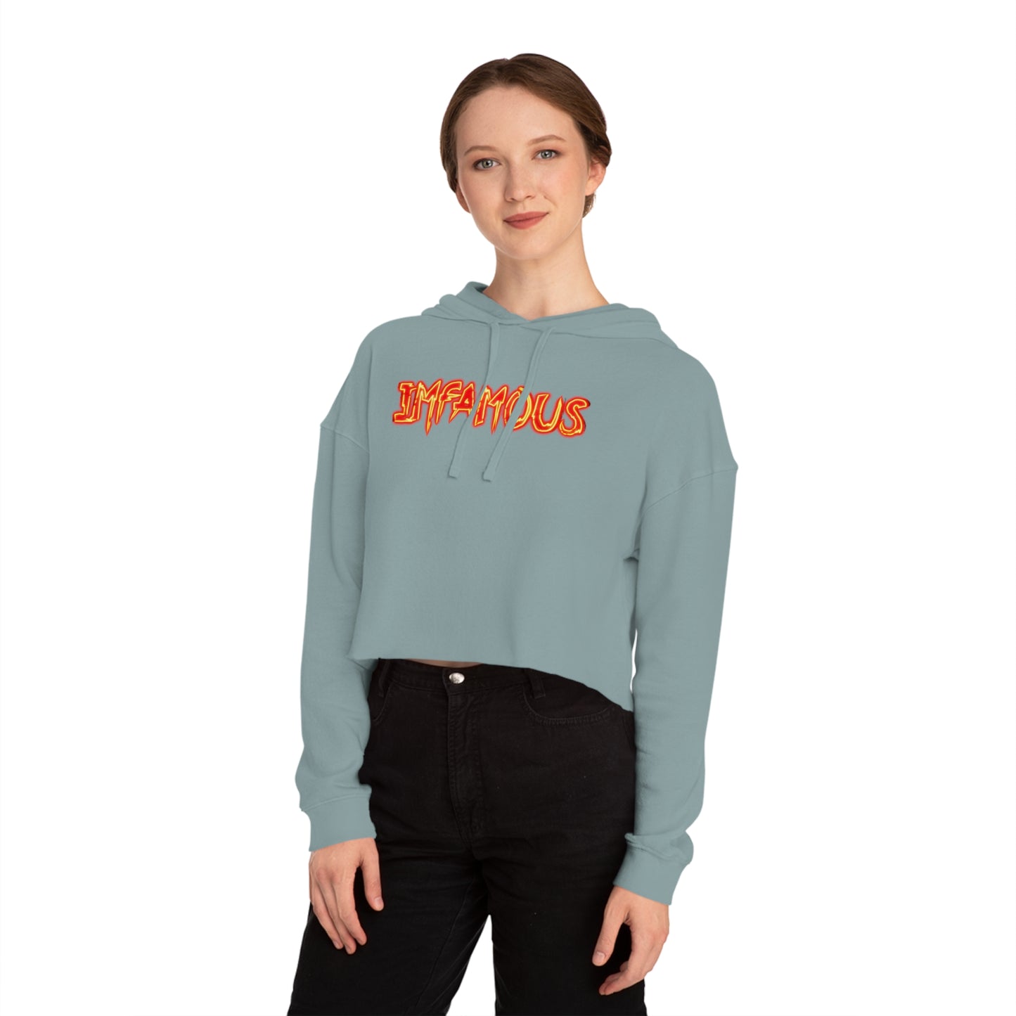 Cropped Hoodie Imfamous Women's Crop Top Sweatshirt