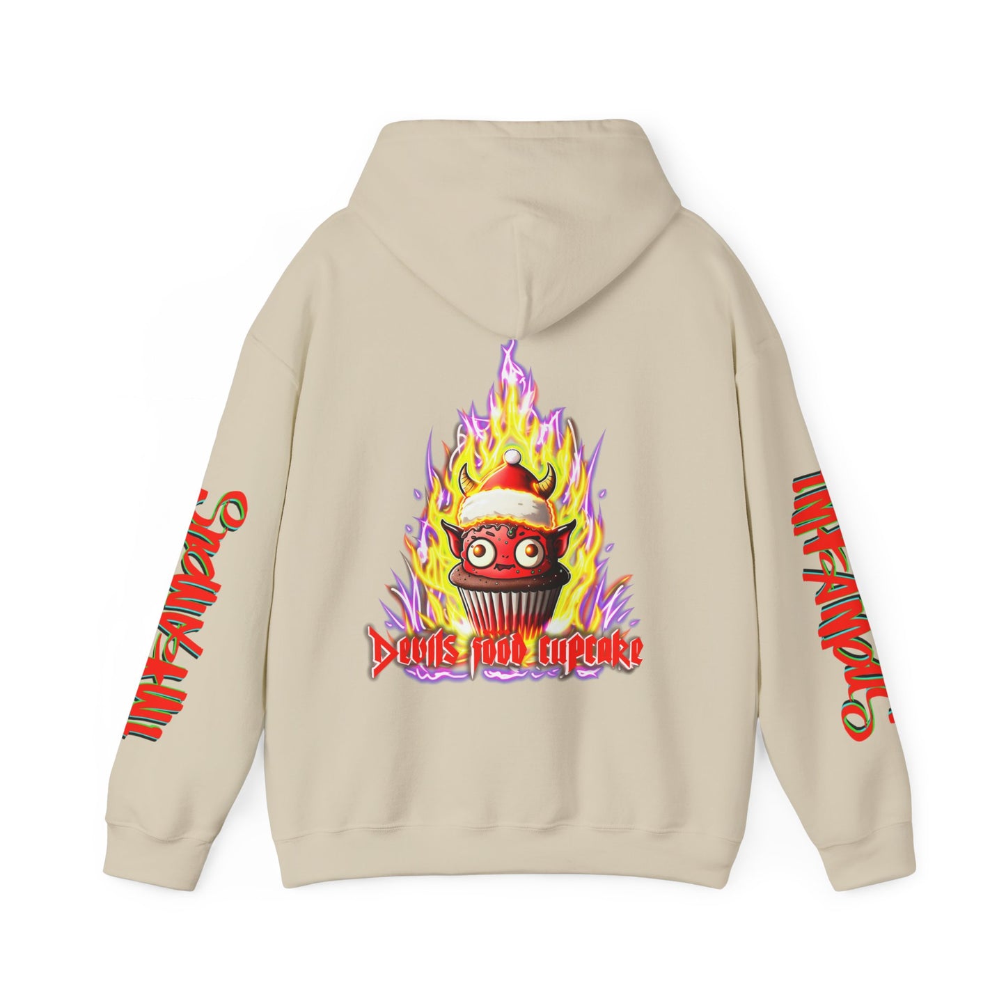 Premium Hooded Sweatshirt - Imfamous Devils Food Cupcake Design