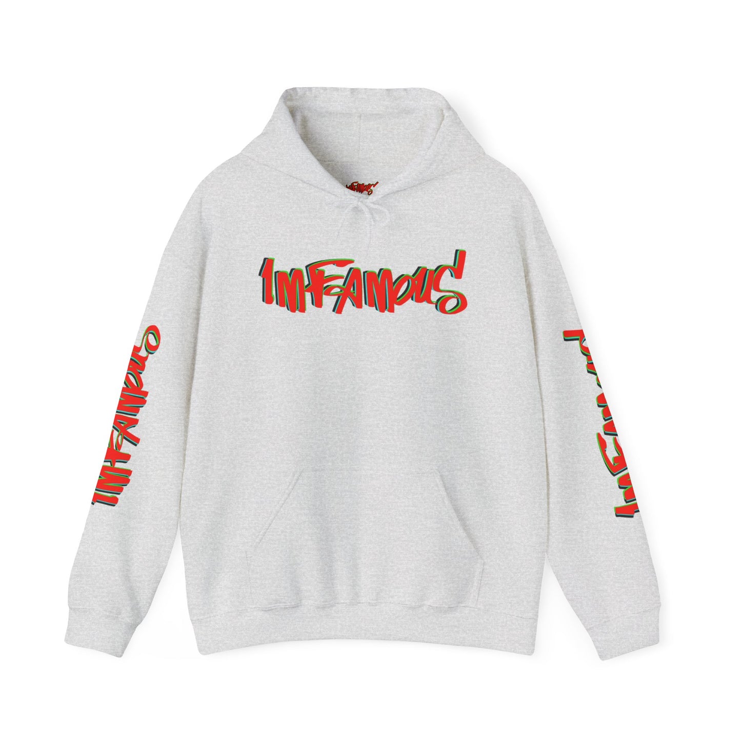 Premium Hooded Sweatshirt - Imfamous Irish Leprechaun on Skateboard Design