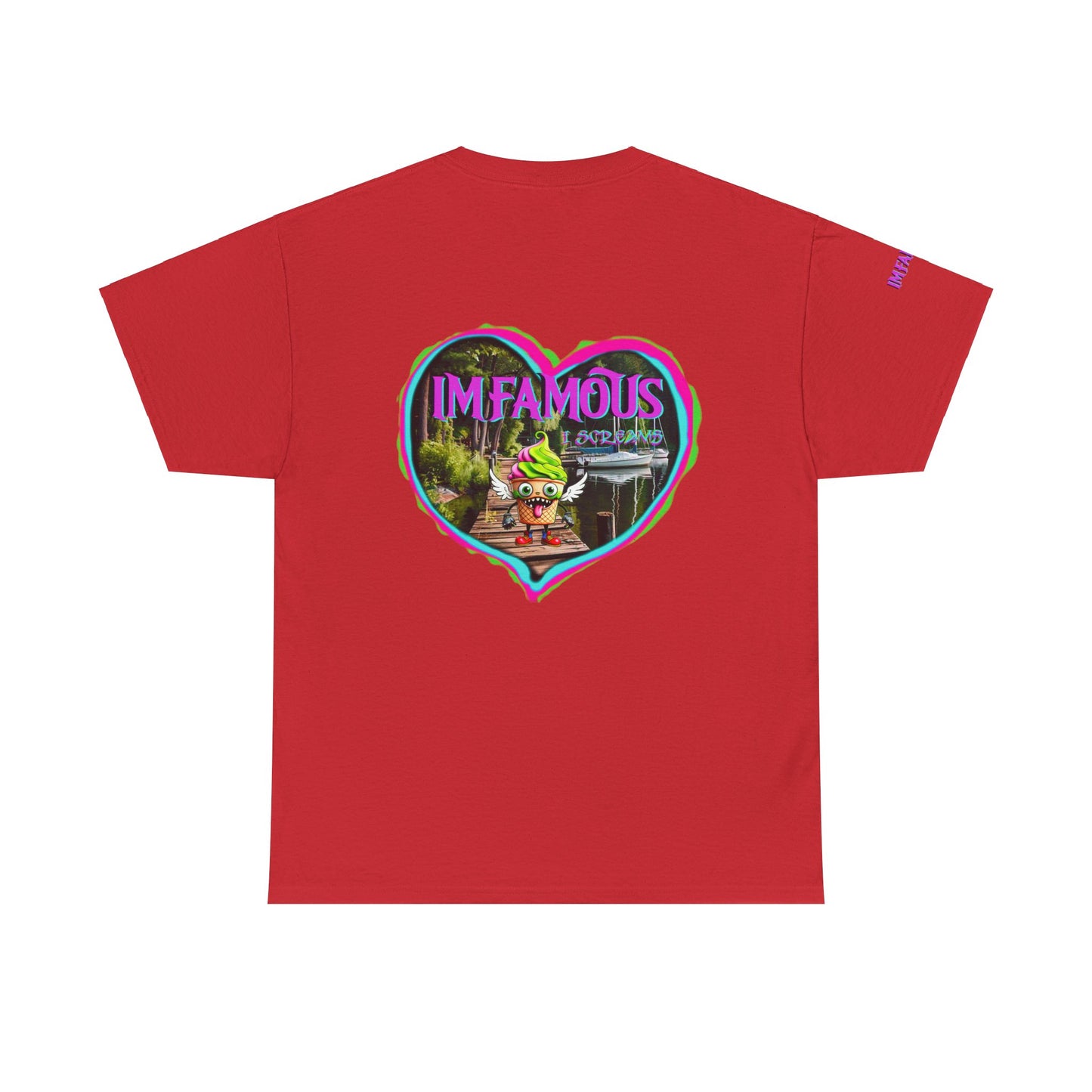 Premium Graphic T-Shirt - I Love Imfamous I-Screams Premium Unisex Heavy Cotton Tee