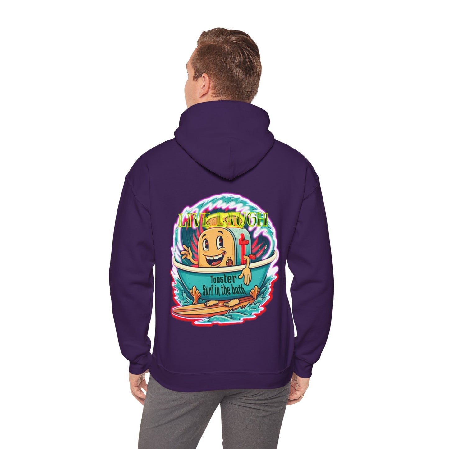 Premium hooded sweatshirt - Funny live laugh Toaster Surf in a bath