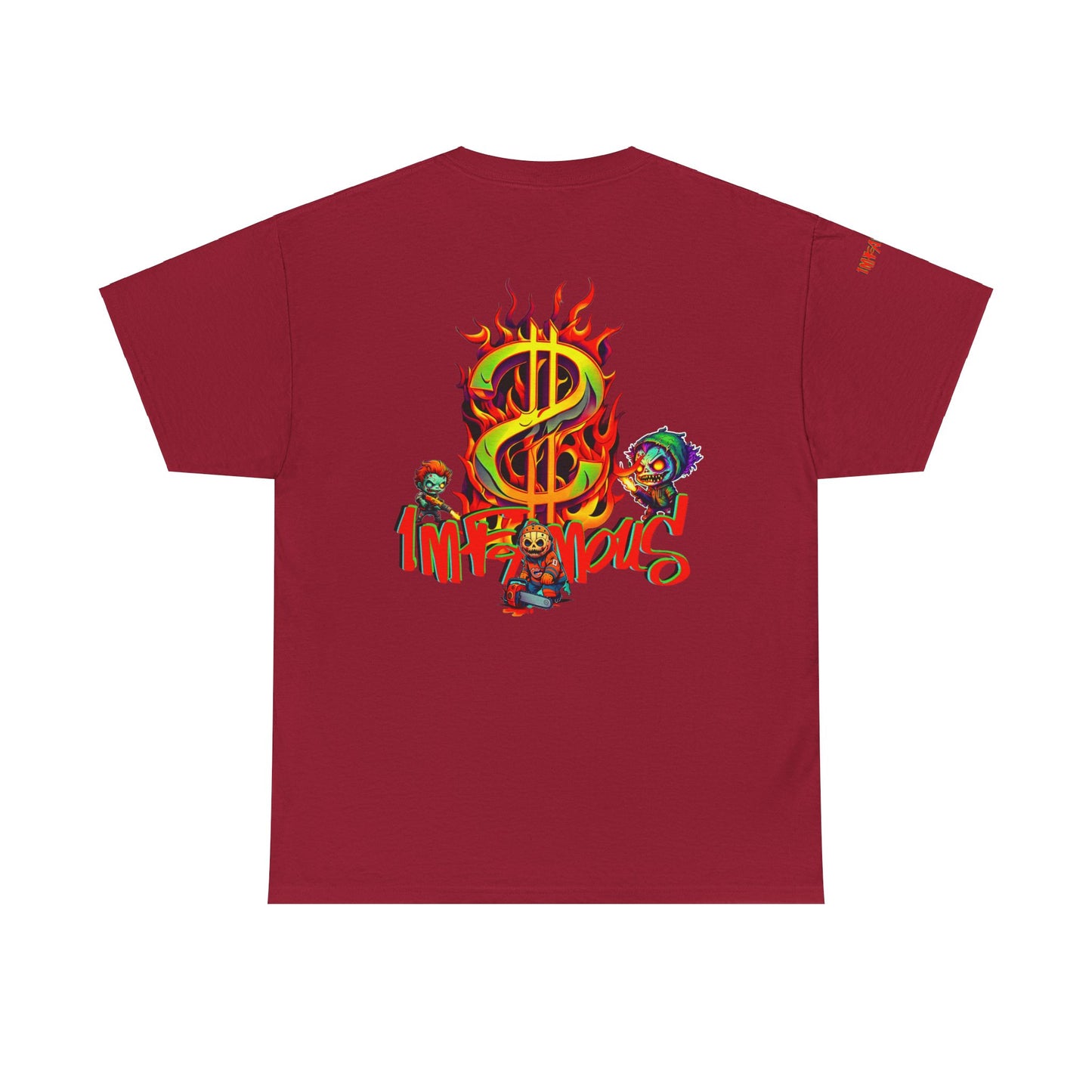 Premium graphic T-shirt - Imfamous halloween logo Design