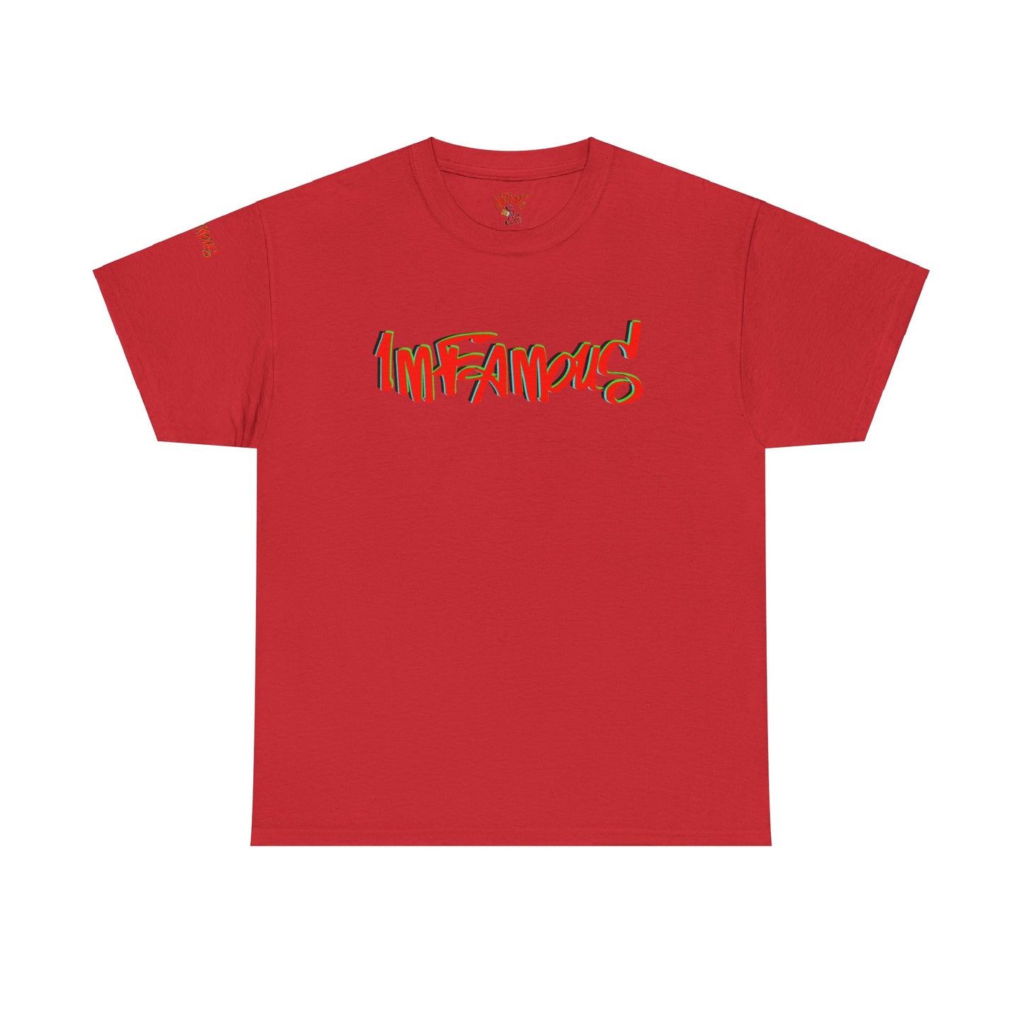 Premium graphic T-shirt - Imfamous halloween logo Design