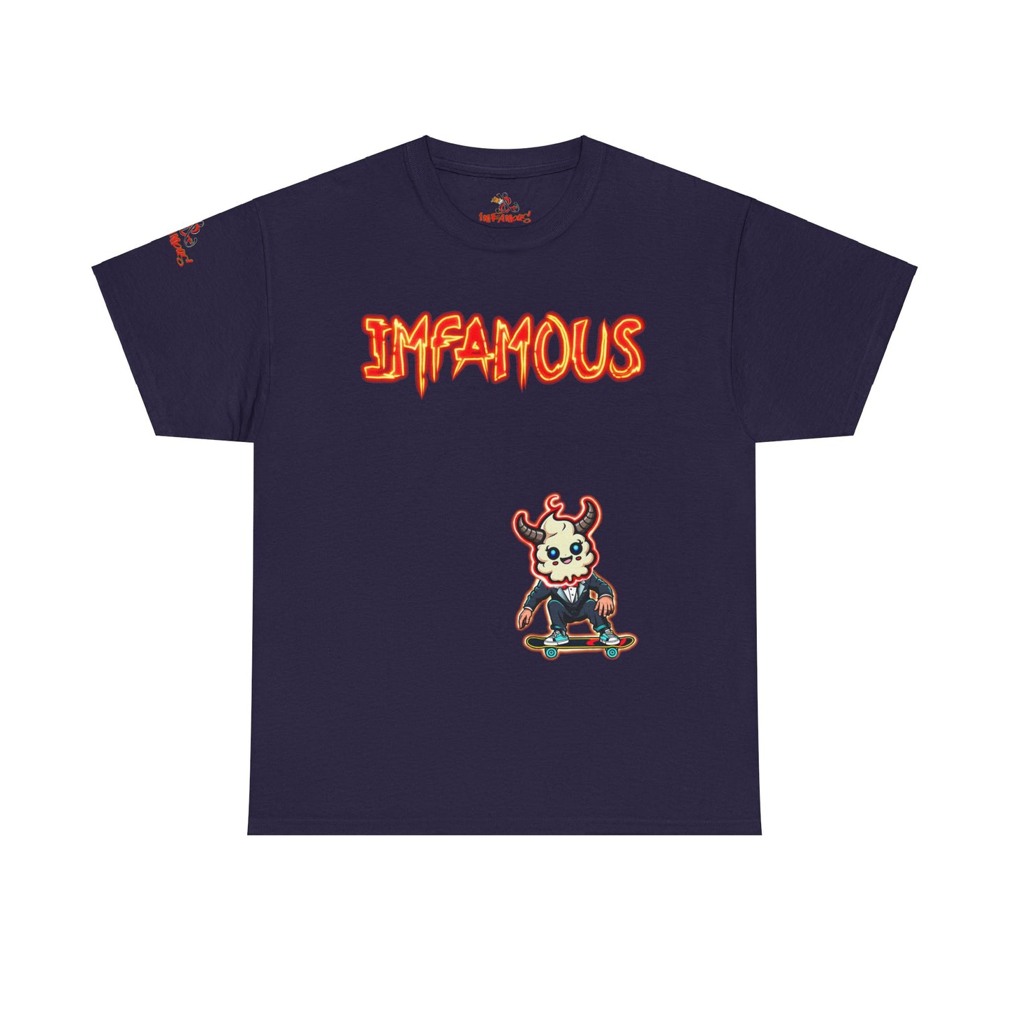 Imfamous jumpin Sad Shit premium graphic Tee - Imfamous Jumping Sad Shit Design