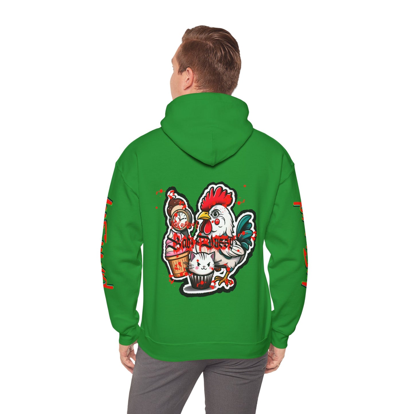 Sudadera con capucha con el famoso diseño de Bad Pussy Cat - Unisex