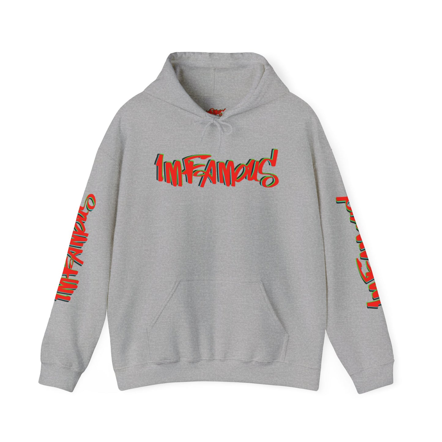 Premium Hooded Sweatshirt - Imfamous Irish Leprechaun on Skateboard Design
