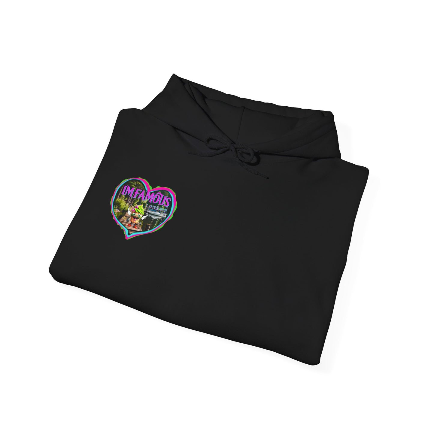Premium Unisex Heavy Blend™ Hooded Sweatshirt - I love Imfamous i-screams design
