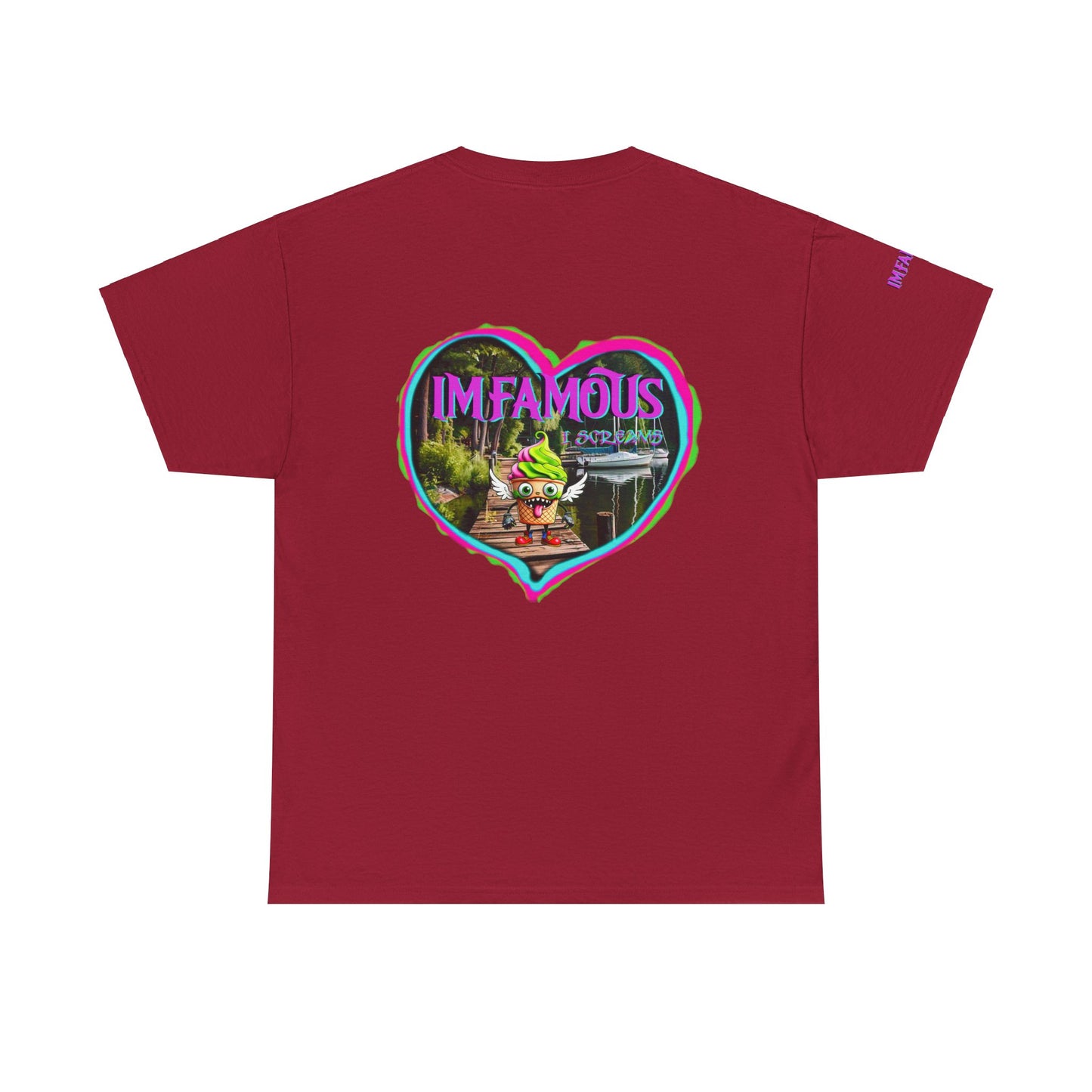 Premium Graphic T-Shirt - I Love Imfamous I-Screams Premium Unisex Heavy Cotton Tee