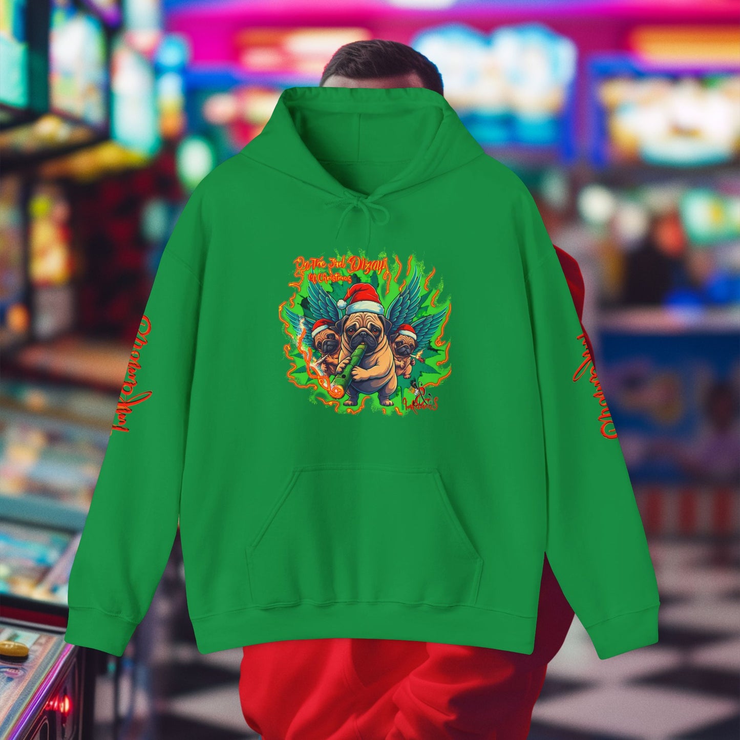 Premium hooded sweatshirt- Imfamous Pug Life