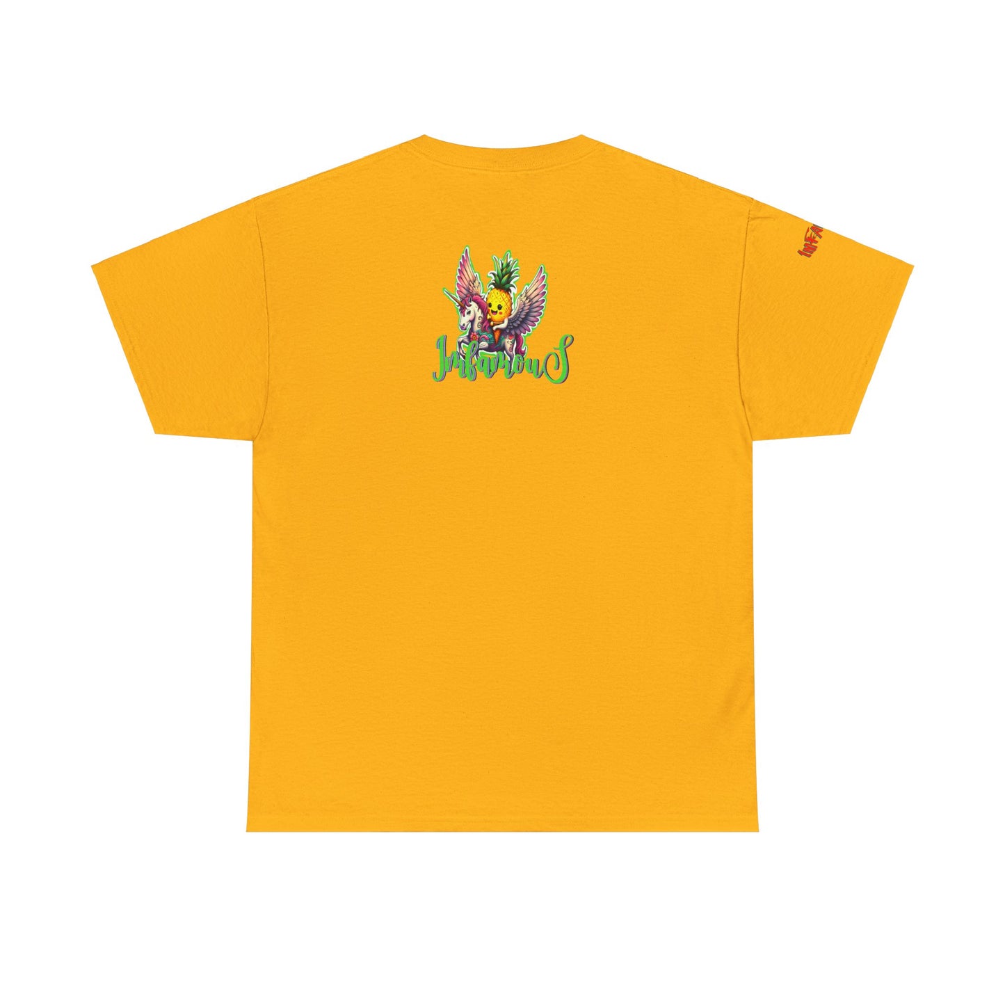 Graphic Tee Unipineapple Flying on Unicorn Heavy Cotton T-shirt