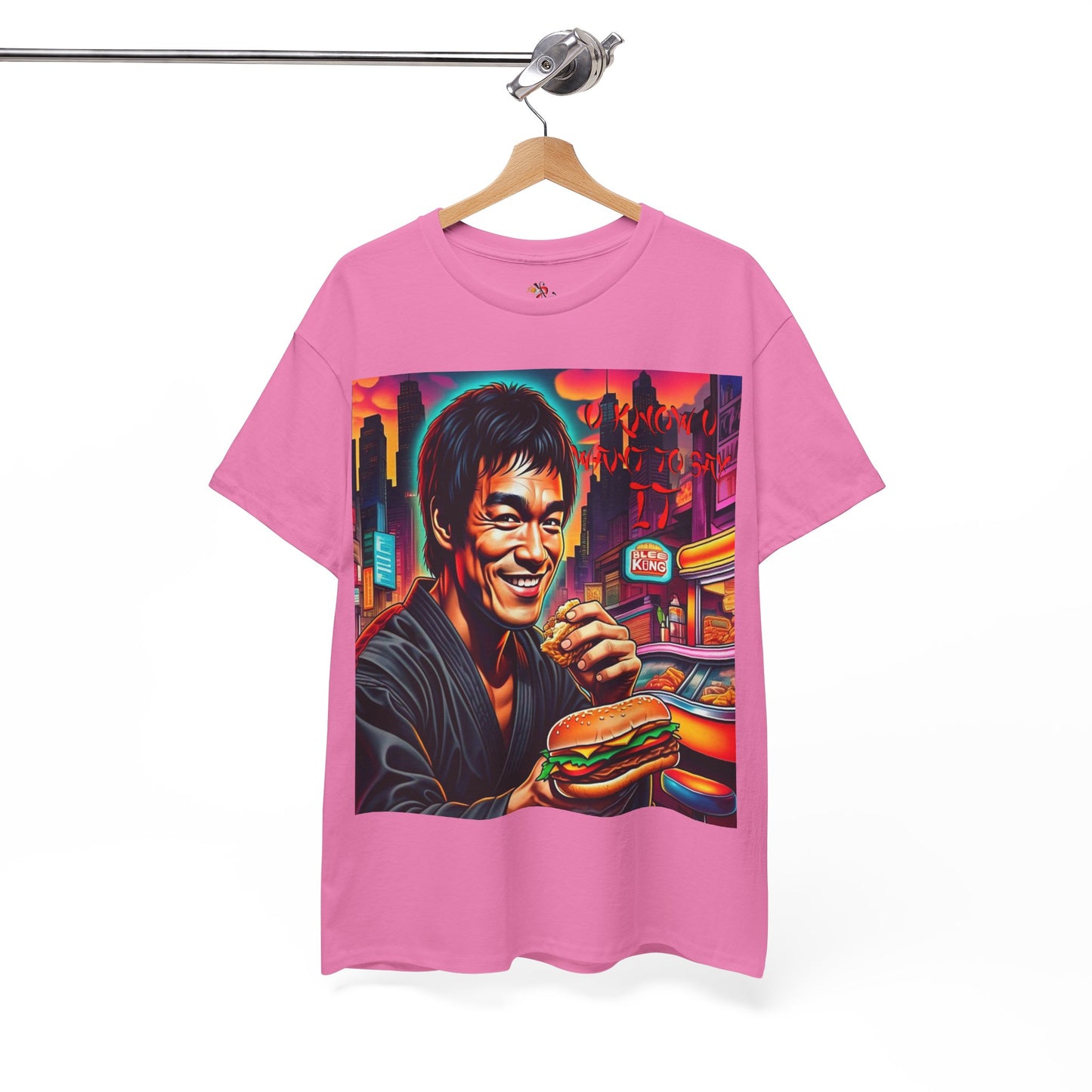 Retro Foodie Unisex Tee - Vibrant impersanation Art, Casual Wear, Gift for Food Lovers, Comic Con Fashion, funny king of Kung fu Tee