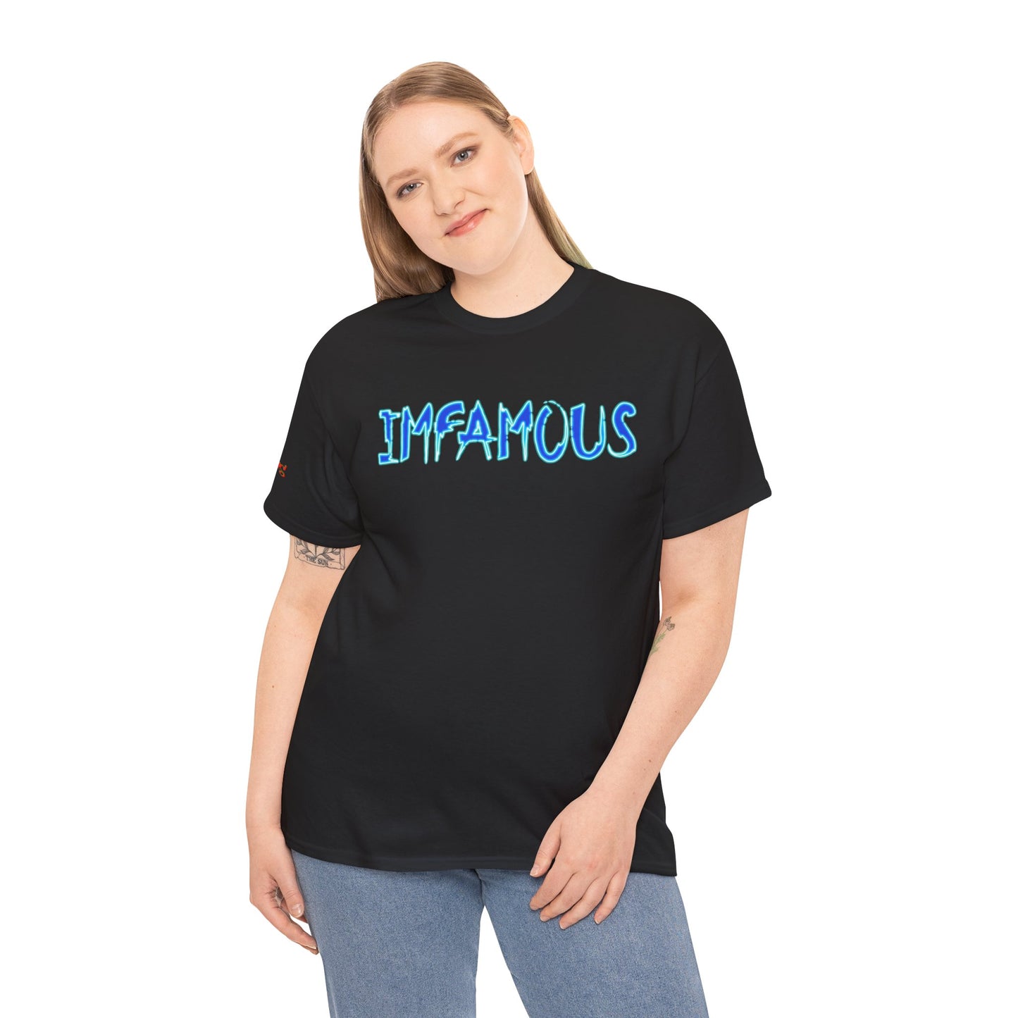 Unisex Heavy Cotton Tee - Imfamous Angel Food Cupcake Design #4