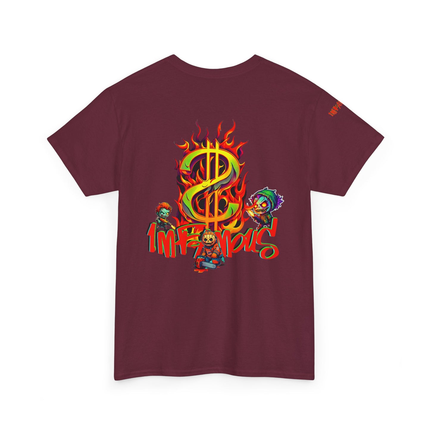 Premium graphic T-shirt - Imfamous halloween logo Design