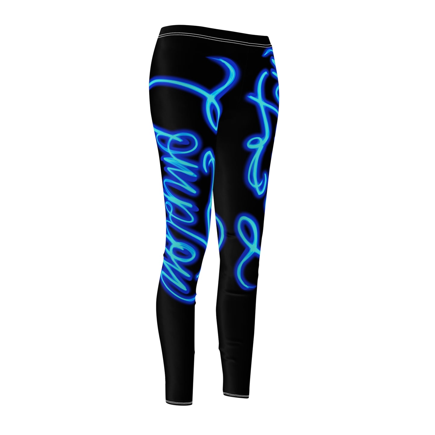 Glow in the Dark High Waisted Yoga Leggings, Stylish Gym Pants for Workout, Activewear, Fitness Leggings, Gift for Her,