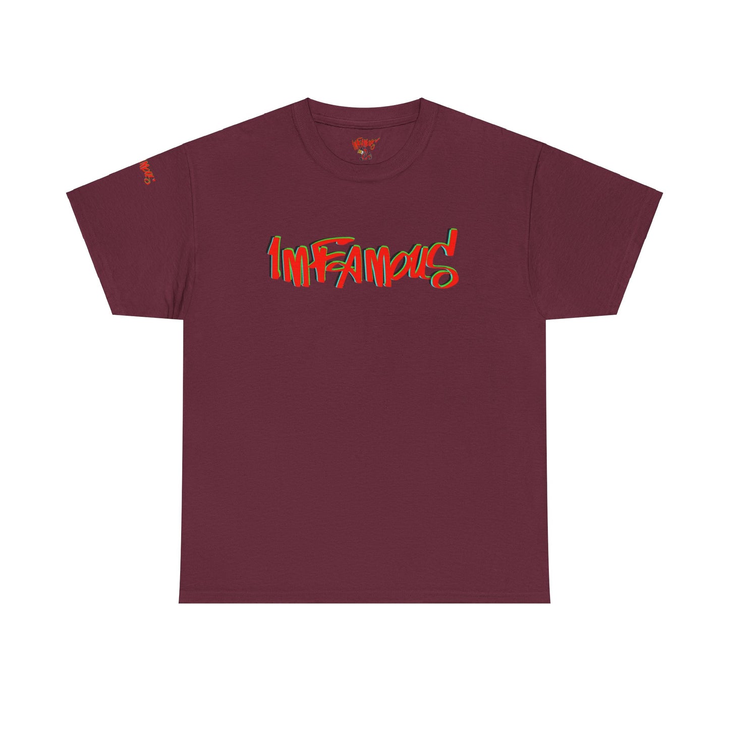 Premium graphic T-shirt - Imfamous halloween logo Design