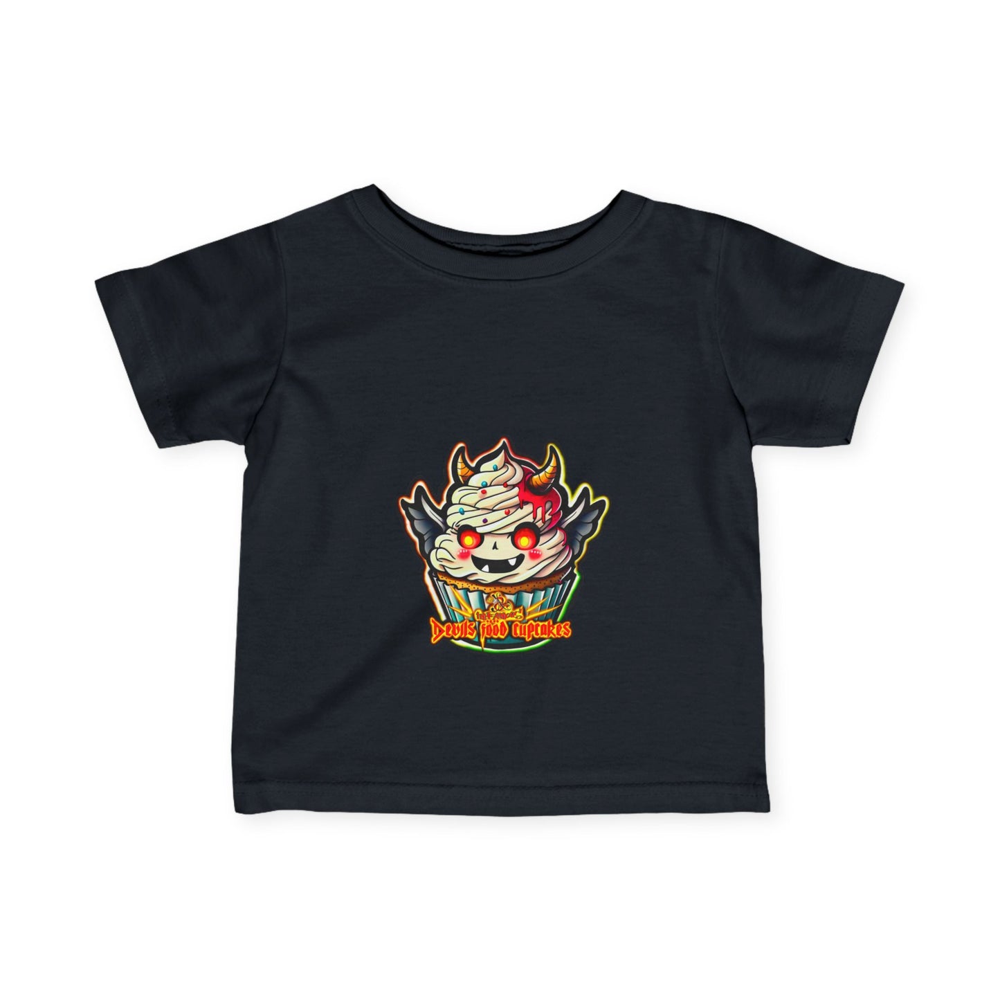 Cute Devil Cupcake Infant Tee - Adorable Toddler Shirt for Birthdays or Everyday Fun