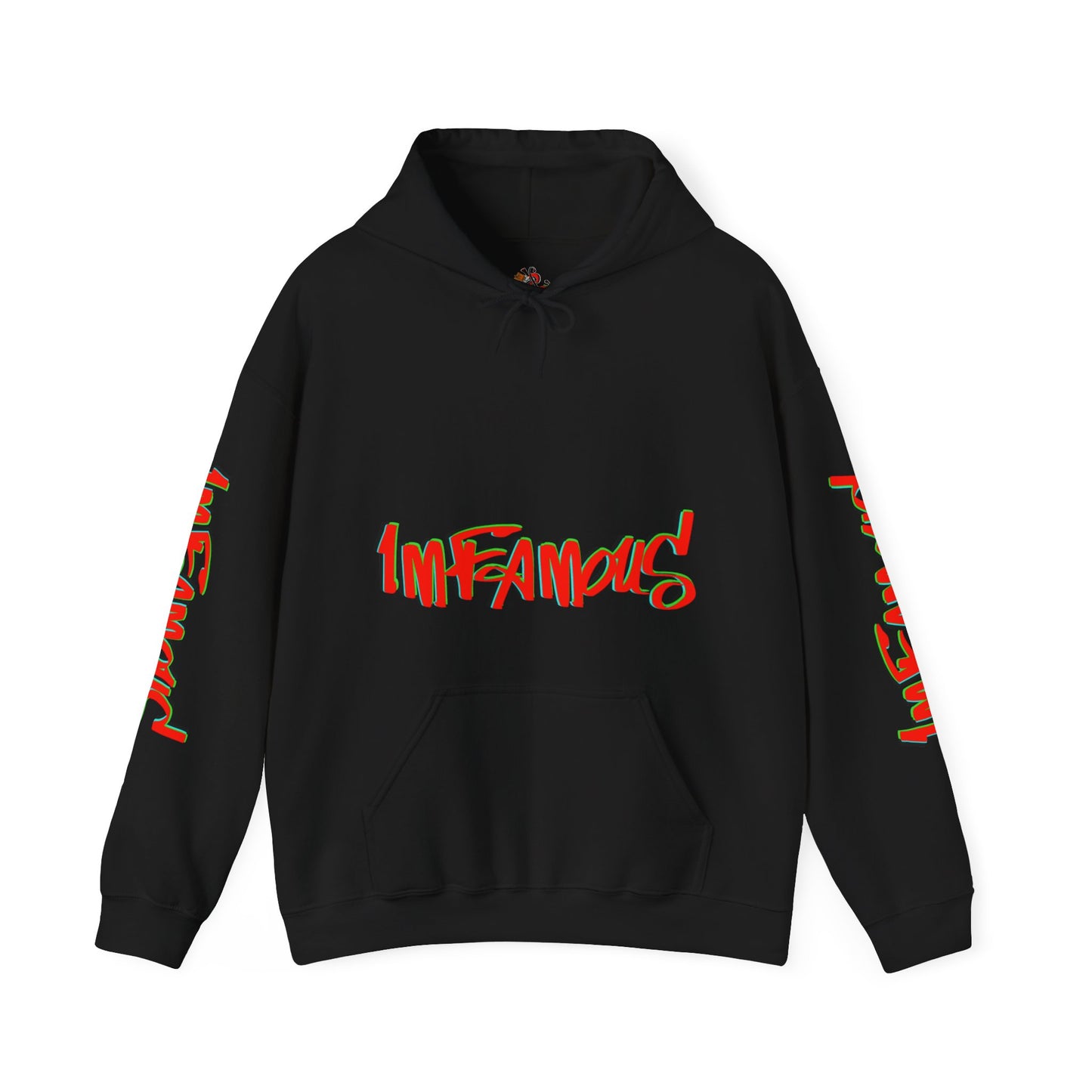 带有 Imfamous 品牌徽标的连帽运动衫