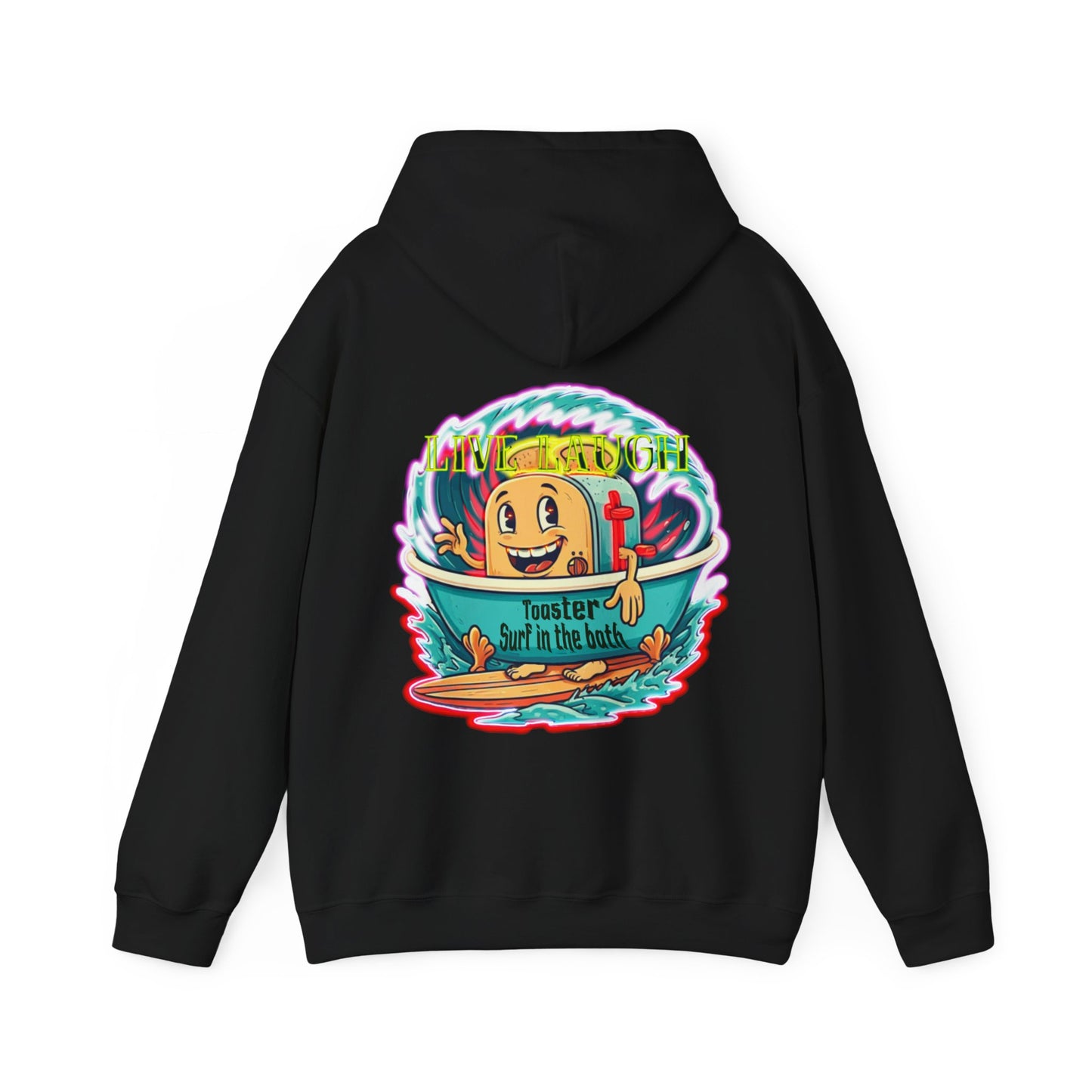 Premium hooded sweatshirt - Funny live laugh Toaster Surf in a bath