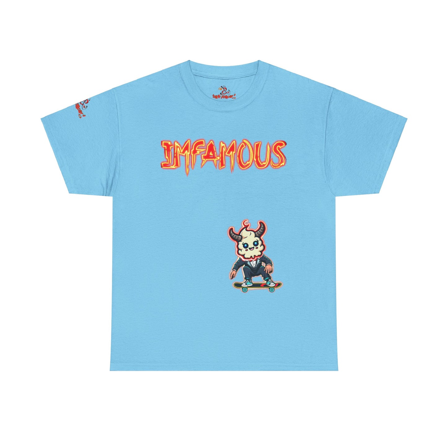 Imfamous jumpin Sad Shit premium graphic Tee - Imfamous Jumping Sad Shit Design