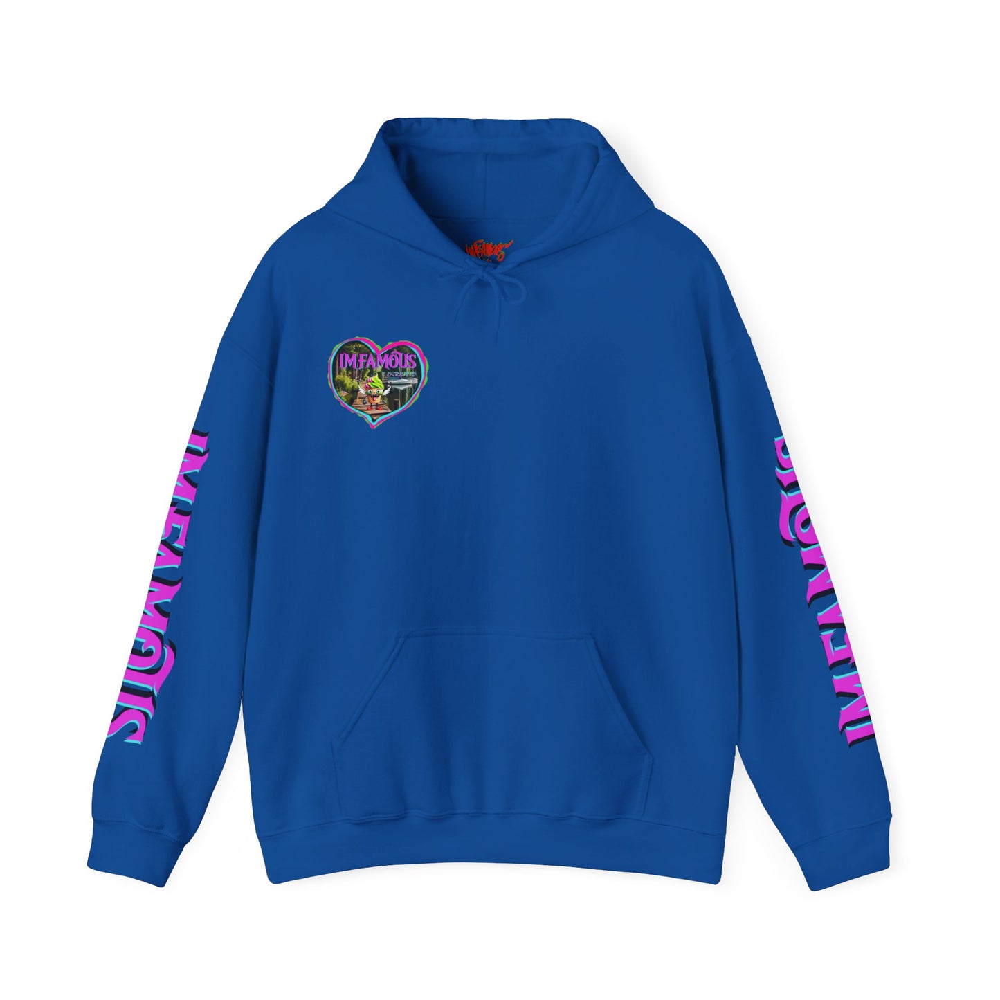 Premium Unisex Heavy Blend™ Hooded Sweatshirt - I love Imfamous i-screams design