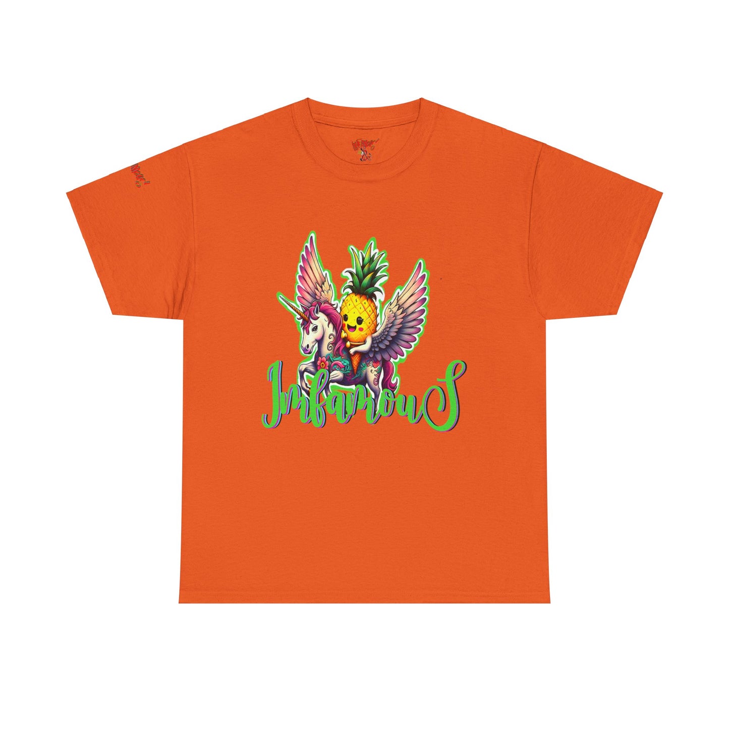Graphic Tee Unipineapple Flying on Unicorn Heavy Cotton T-shirt
