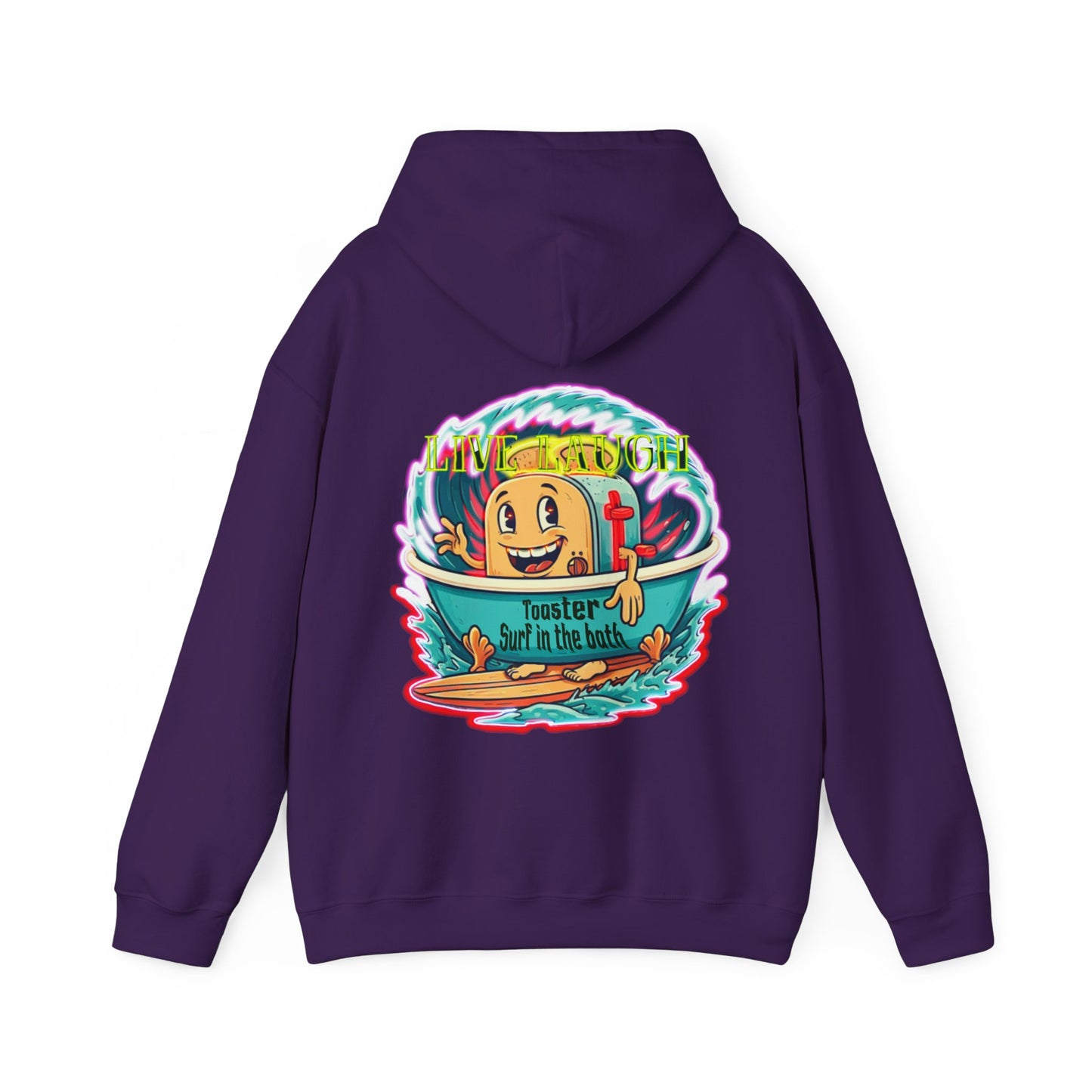 Premium hooded sweatshirt - Funny live laugh Toaster Surf in a bath