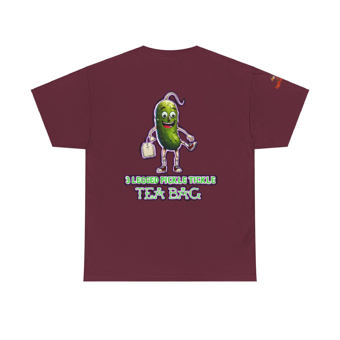 Premium Graphic T-shirt - Imfamous 3 Legged Pickle Tickle Tea Bag Design