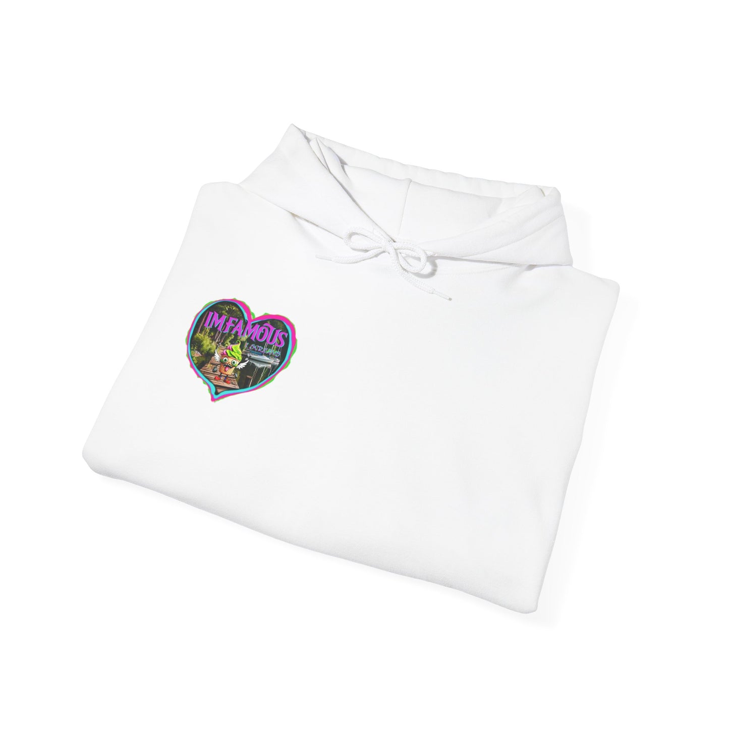 Premium Unisex Heavy Blend™ Hooded Sweatshirt - I love Imfamous i-screams design