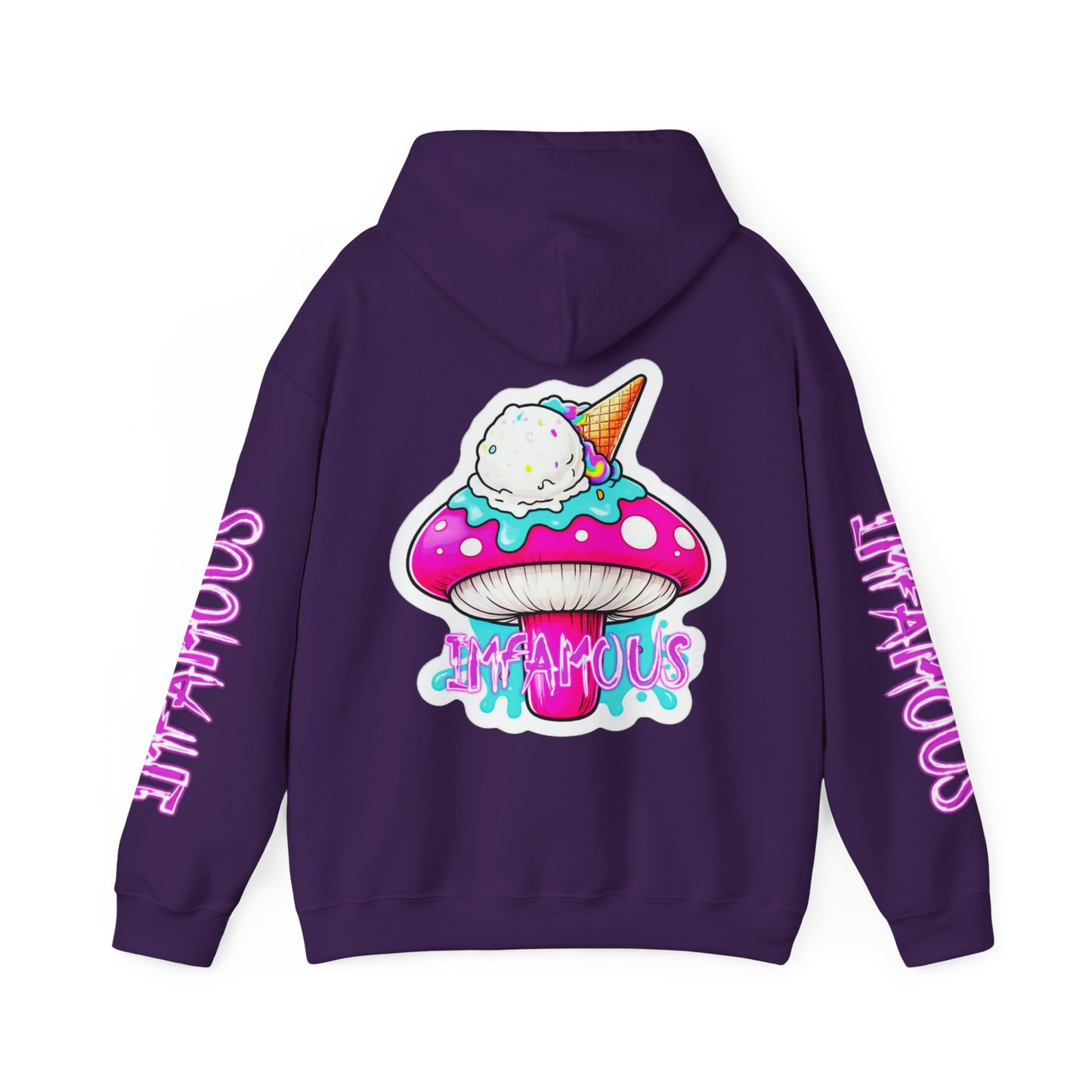 Premium Hooded Sweatshirt - Imfamous Ice Cream Psychedelic Mushroom Tip Design