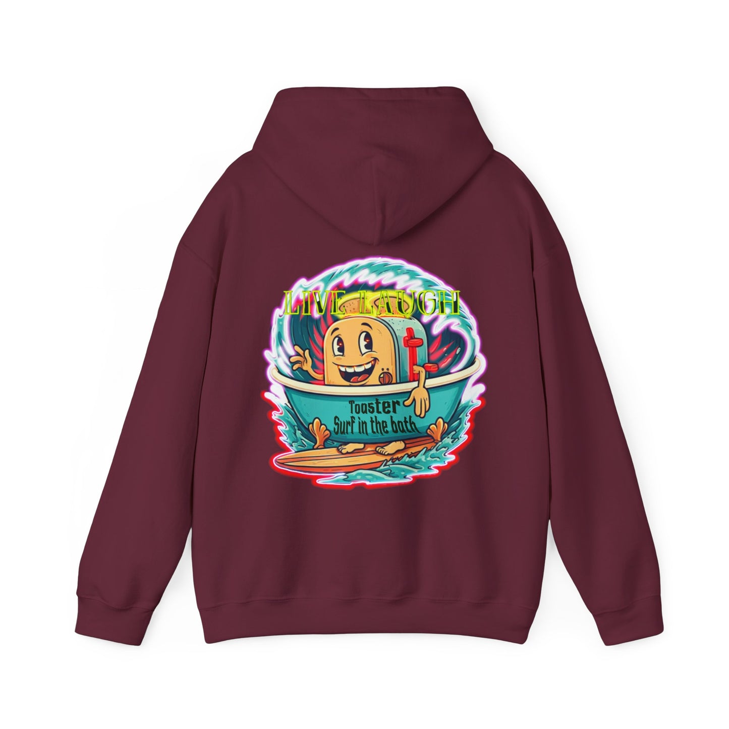 Premium hooded sweatshirt - Funny live laugh Toaster Surf in a bath