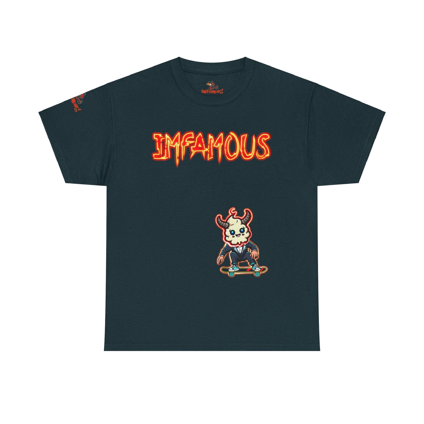 Imfamous jumpin Sad Shit premium graphic Tee - Imfamous Jumping Sad Shit Design
