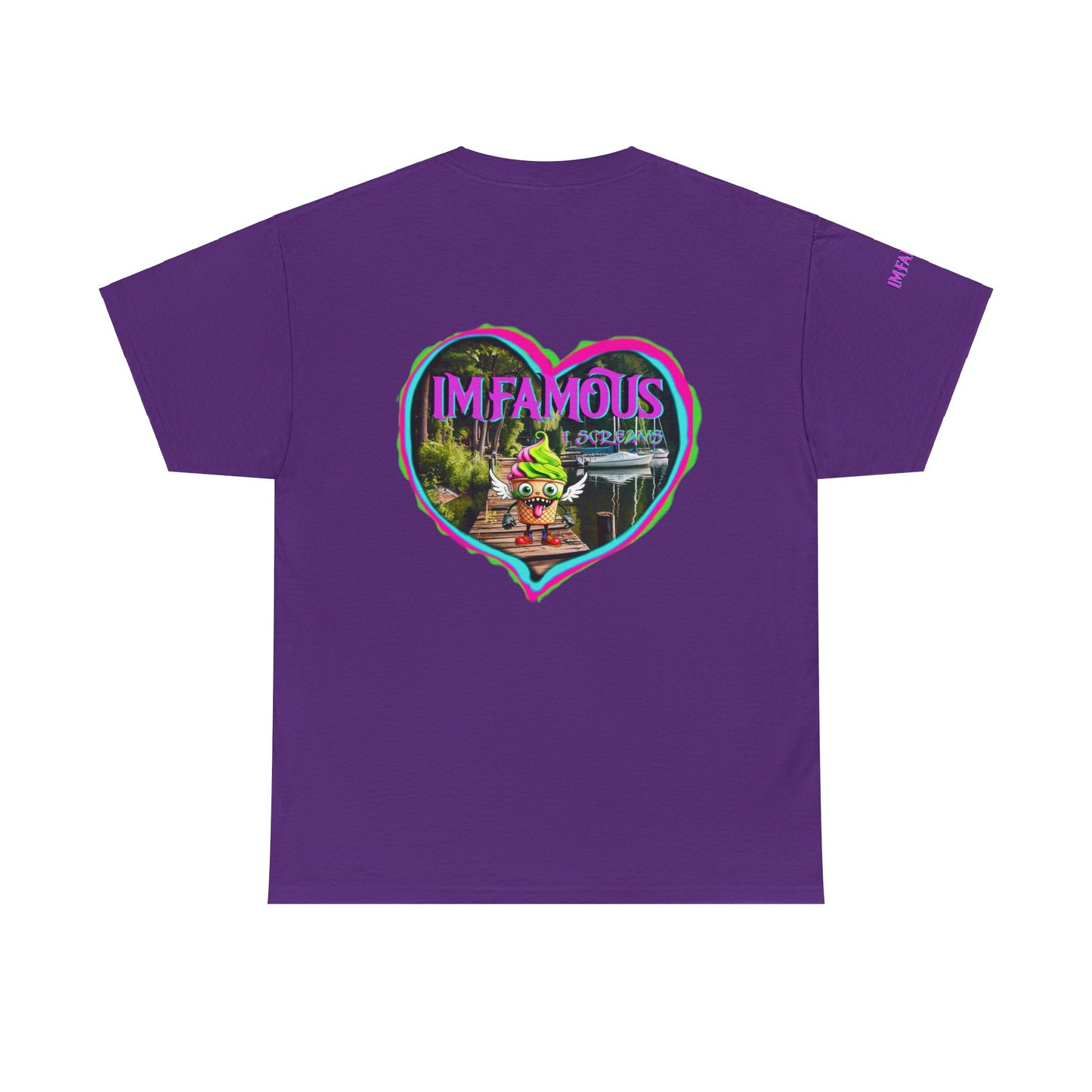 Premium Graphic T-Shirt - I Love Imfamous I-Screams Premium Unisex Heavy Cotton Tee